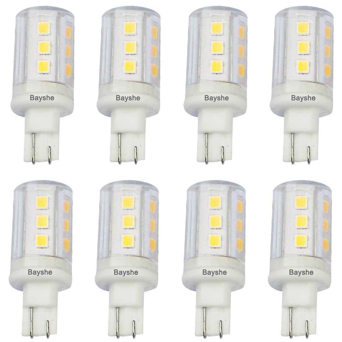 Bayshe T10 Wedge Base Led Light Bulb 3Watt Equivalent To 30W Halogen 12Vac/Dc For Camper Rv Tailer Outdoor Landscape Patio Path Driveway Malibu Lighting(6000K Daylight White)-8 Pack