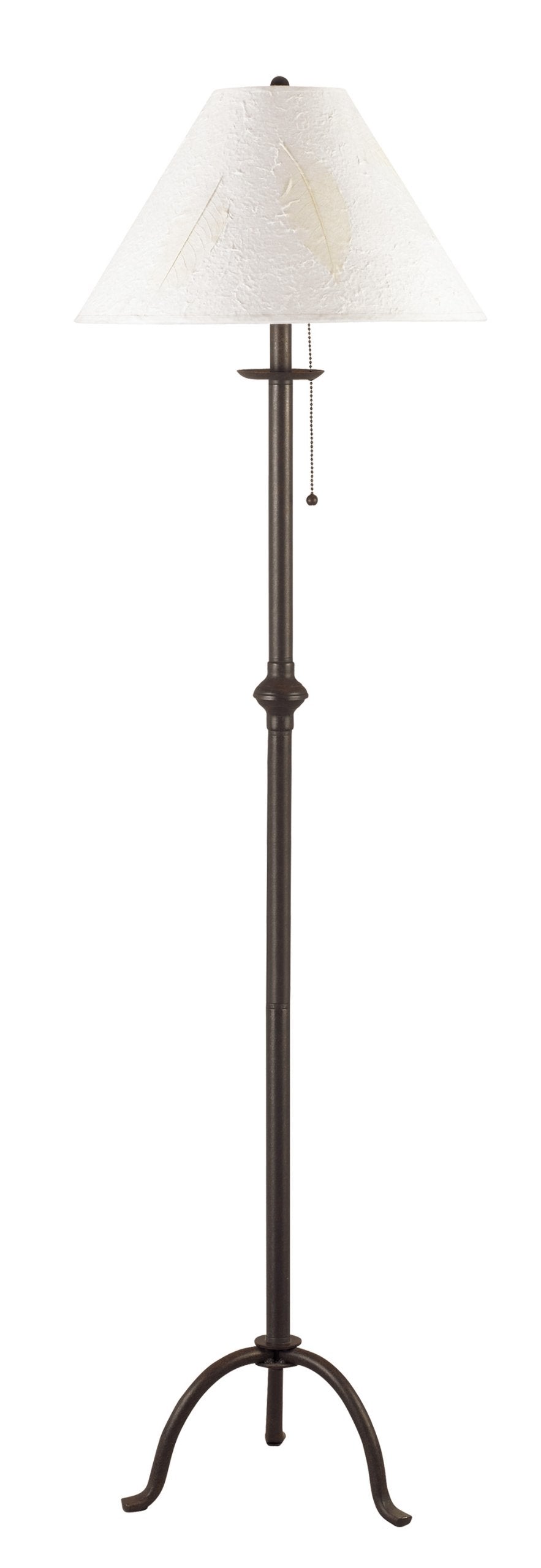 Cal Lighting BO-903FL Iron Floor Lamp, Metal, Pull Chain, Matte Black