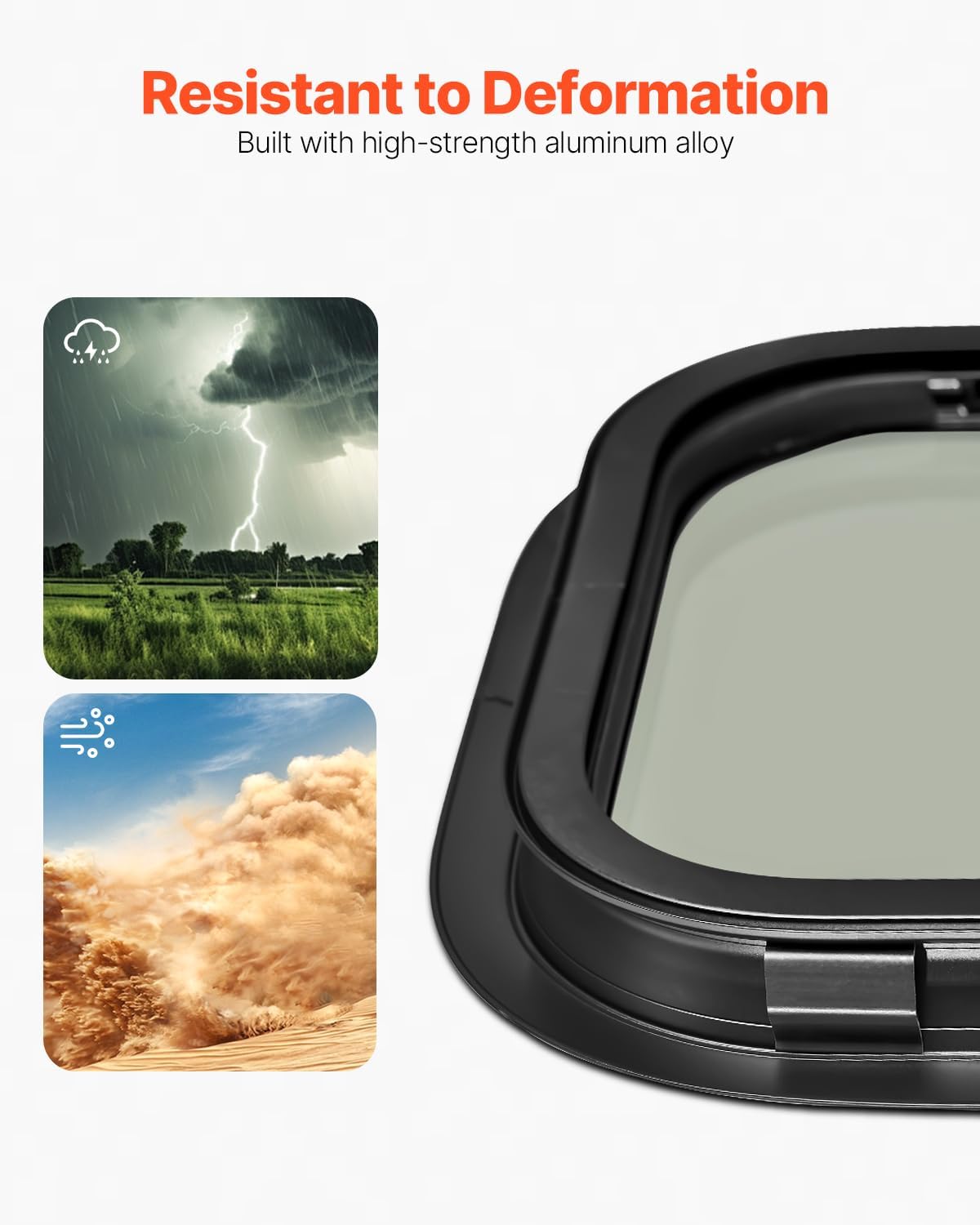 VEVOR Vertical RV Window, 12 W x 22 H Tinted Sliding RV Window with Net Screen & Trim Ring, Fit 15/16 - 1 3/4 Thickness Wall, RV