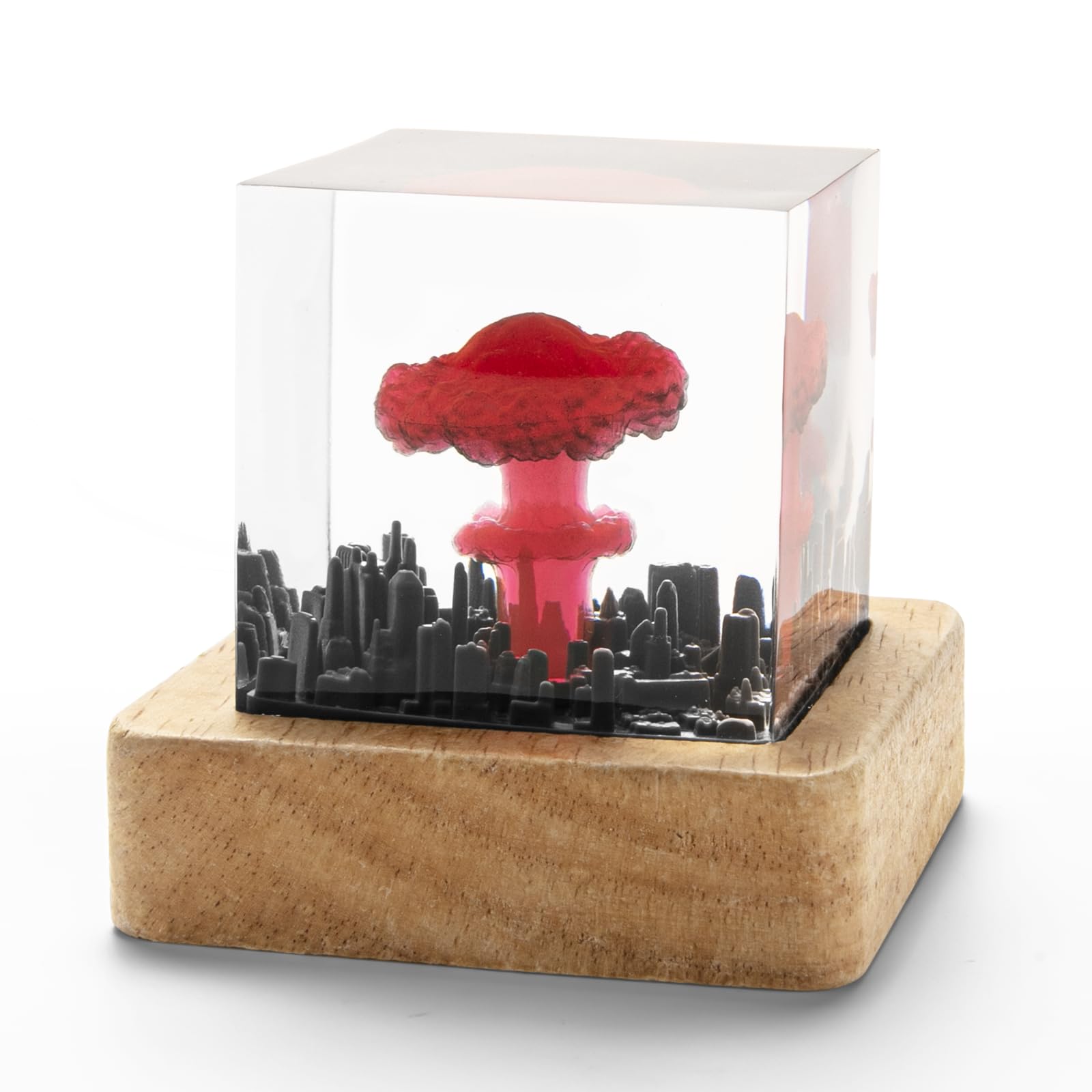 David Rocco Mushroom Cloud Nuclear Blast Lamp Ornament, Atomic Bomb Model Atmospheric Lamp, Epoxy Resin Night Light, Children'S