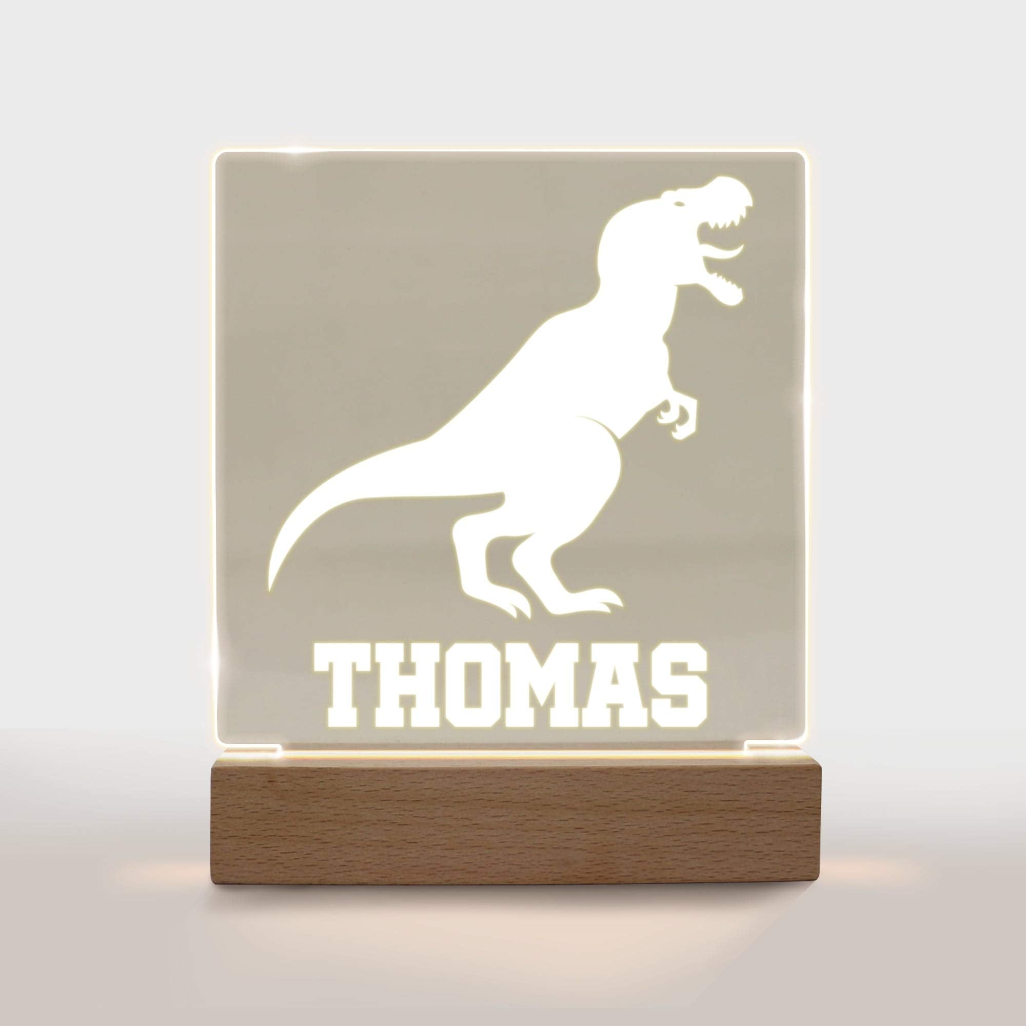 Custom Night Light For Kids Girls Boys Personalized Gifts For Baby Nursery Bedroom Décor Dinosaur