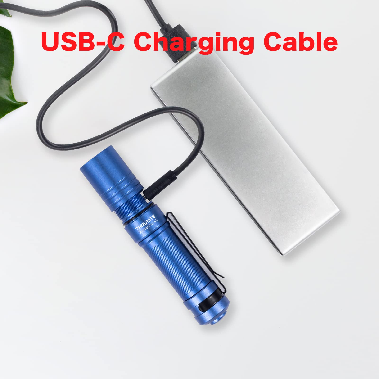 ThruNite Archer Pro V2 EDC Flashlight - 950 Lumens, USB-C Rechargeable, Pocket Size, Blue CW