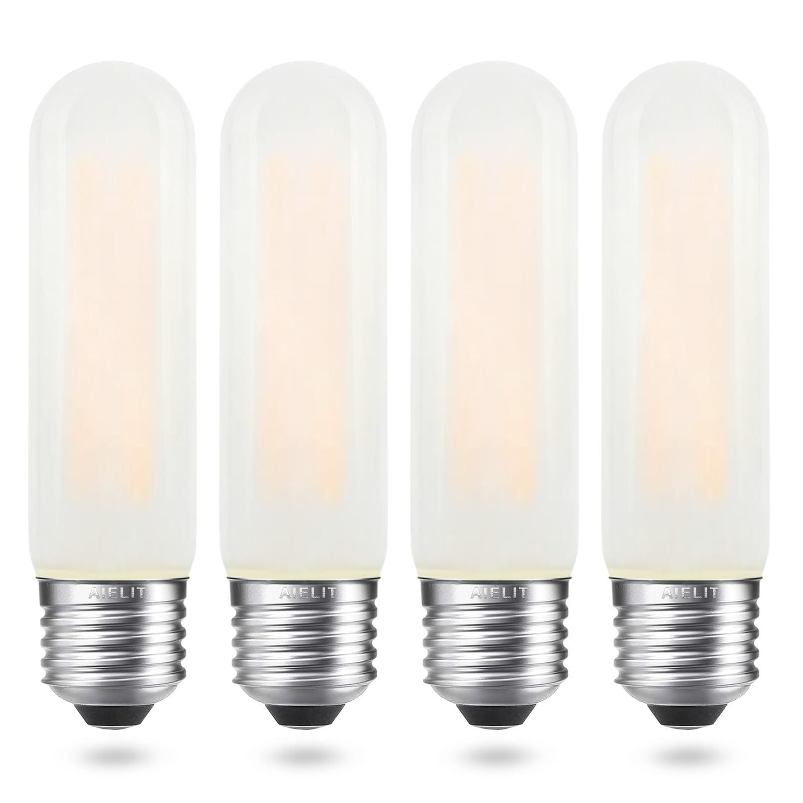 AIELIT LED Light Bulb T30 2W Dimmable Warm White 2700K 200 LM E26 Base 4-Pack Frosted Glass