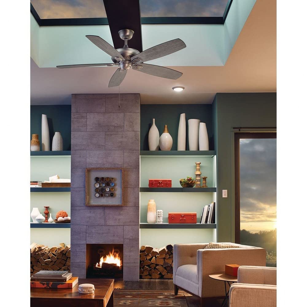 Kichler Gen 1 Led Downlight In White, 7.5    Ceiling Flush Mount Wet Rated Interior Dimmable Light For Living Room, Dining Room,