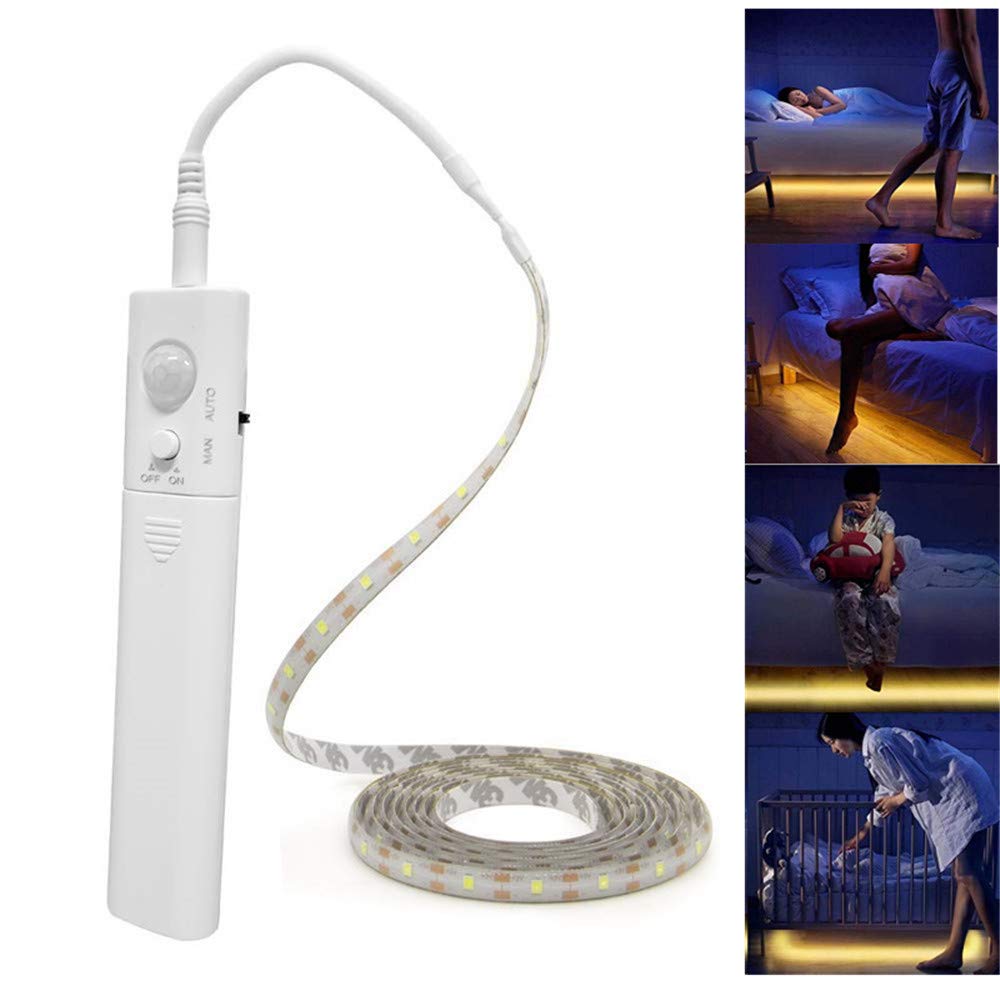 CoolBag Battery Powered Motion Sensor LED Light Strips, 5M/16.4ft, Cool White, Model DD-234
