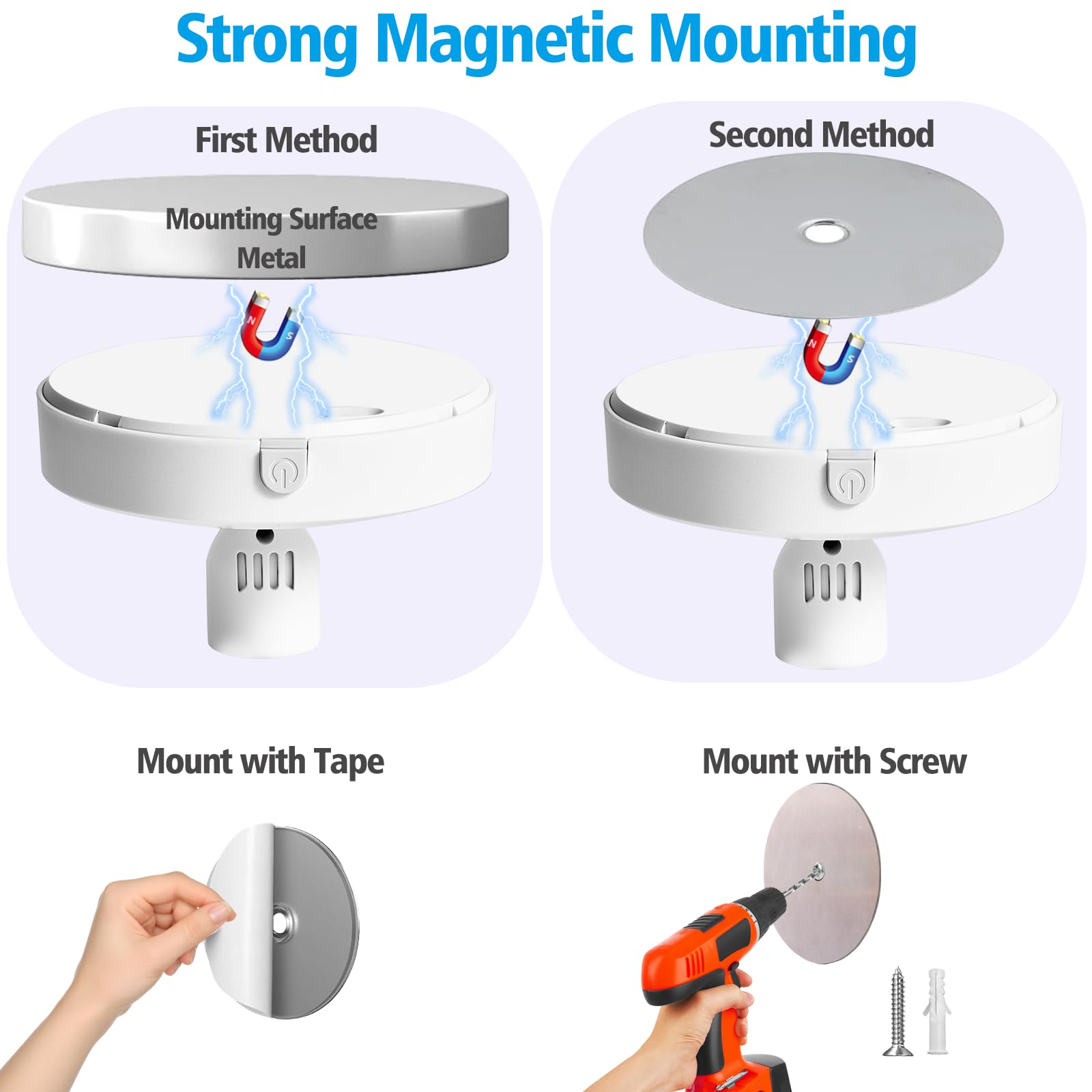 HOFUY Wireless LED Spotlight with Remote, Dimmable, Rechargeable White-A, Model USB-XSpot-QB, Indoor Uplighting for Plants and Art