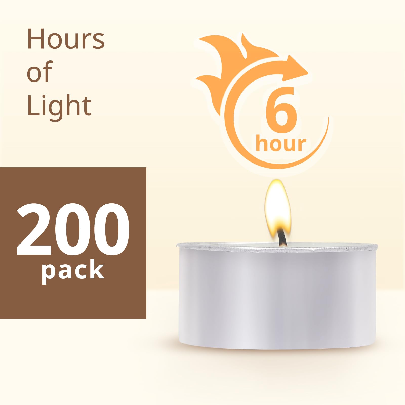 Hypmis Tea Lights Candles 200 Pack,Unscented White Votive Bulk,6 Hours Burning Time,Long Lasting Palm Wax (Non-Paraffin), Clean Burn With Smokeless Tealights For Christmas,Thanksgiving,Homemory