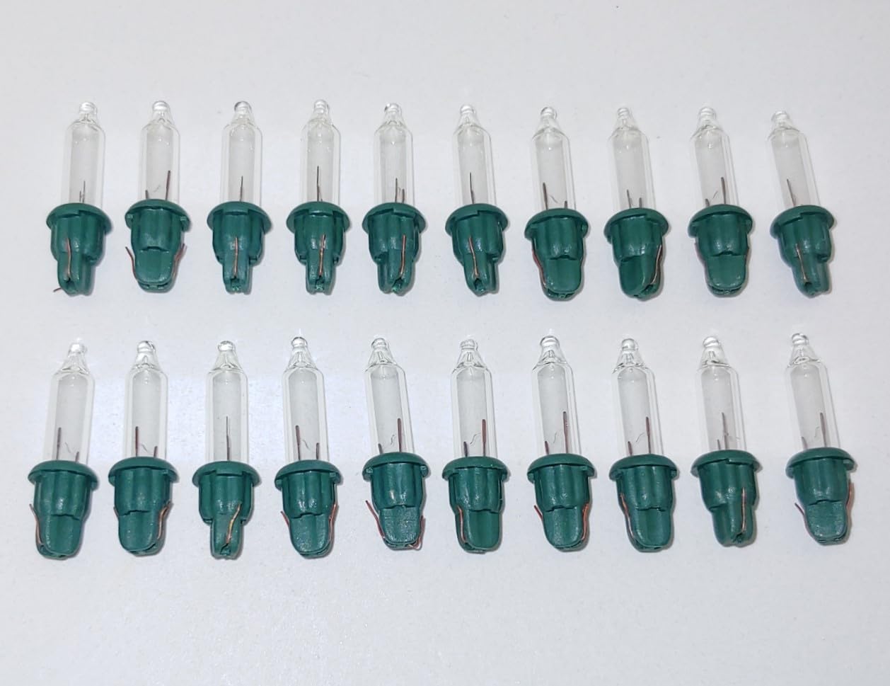 JL Missouri Parts GE 20x Mini Clear Christmas Light Bulbs Replacement 2.5V Indoor/Outdoor, Glass, 20 Count