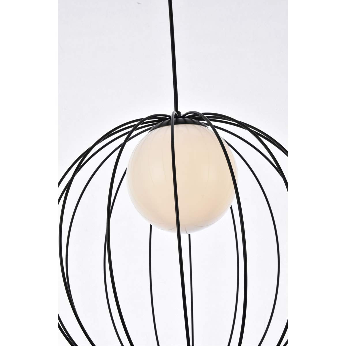 Living District Indoor Modern Home Decorative Bright Ceiling Wetzel 1 Light Black Pendant