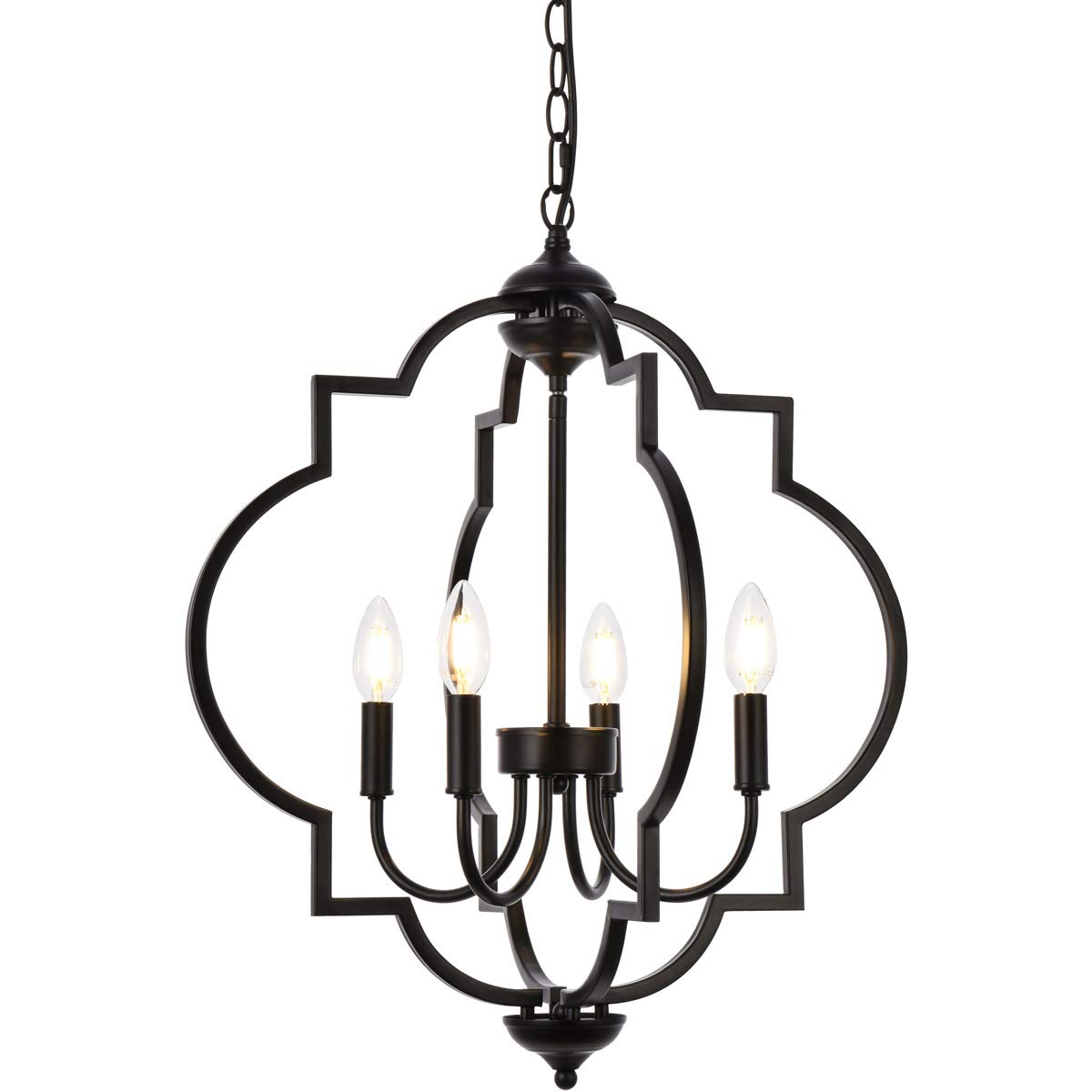 Living District Indoor Modern Home Decorative Bright Ceiling Sandara 4 Lights Pendant in Black