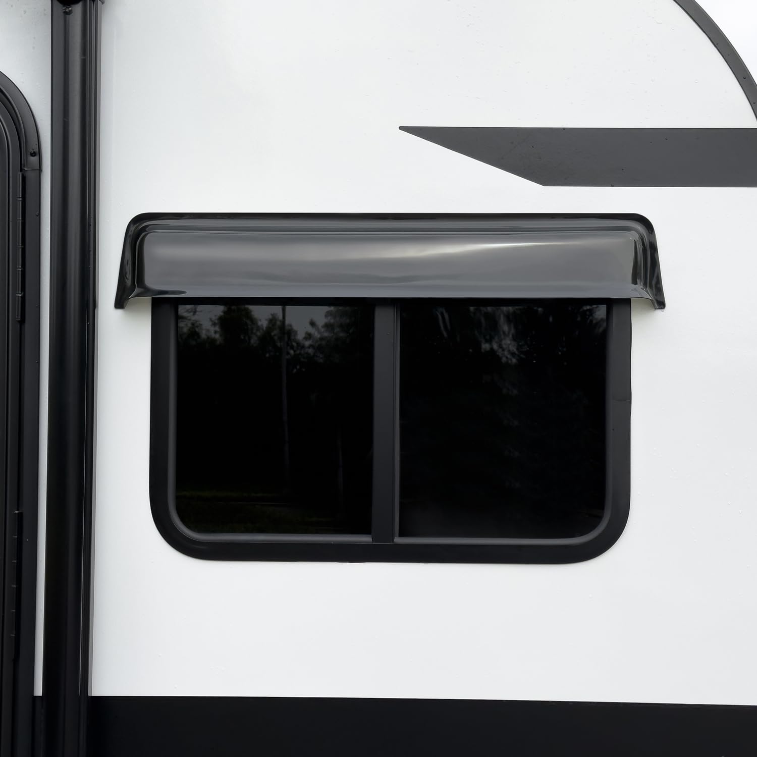 GT Styling RainBlade RV Window Deflector - Smoke Acrylic Sun Visor, Fits 44-49 Inch Wide Windows