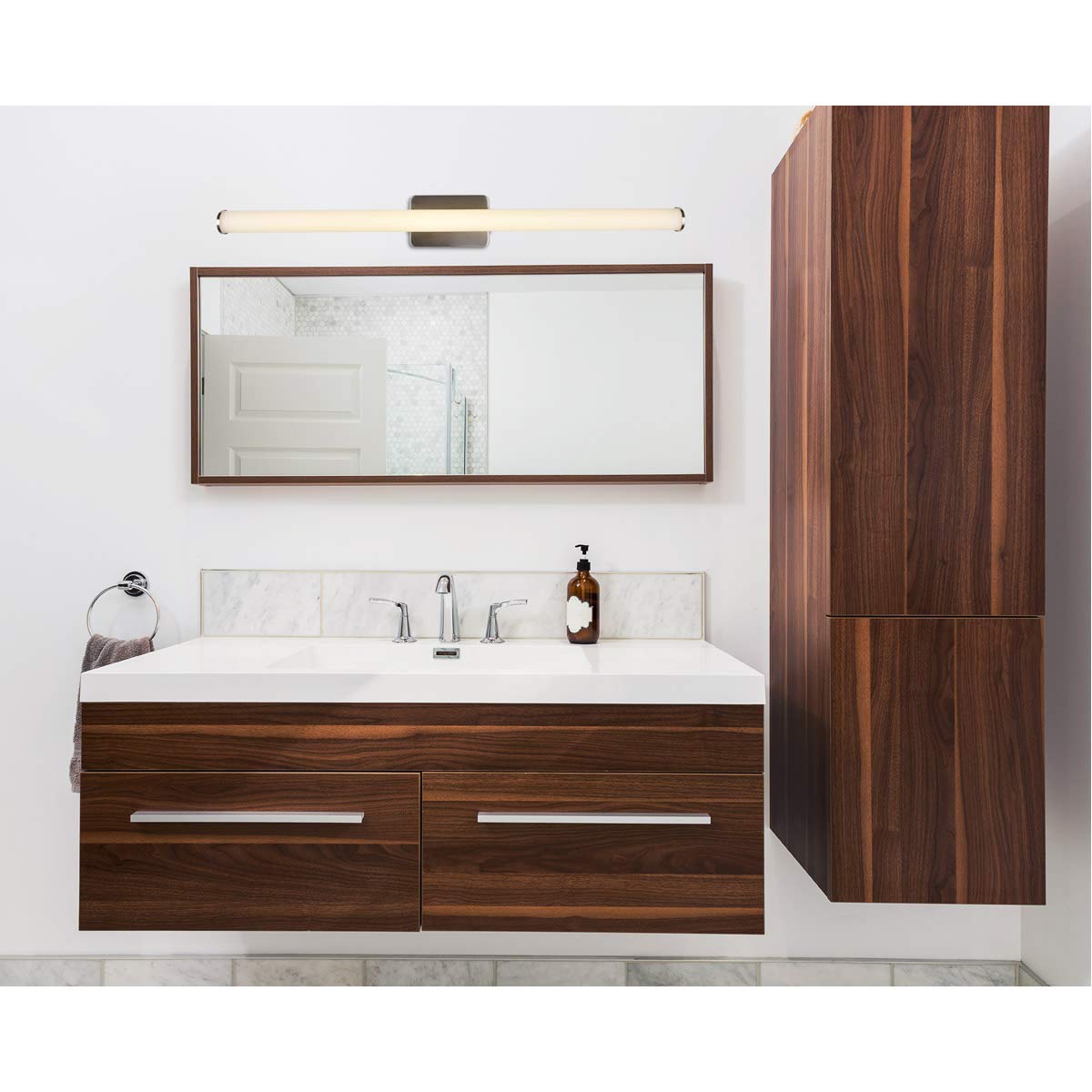 Living District LDVL5036 Steston LED 36 inch Brushed Nickel Vanity Light Wall Light