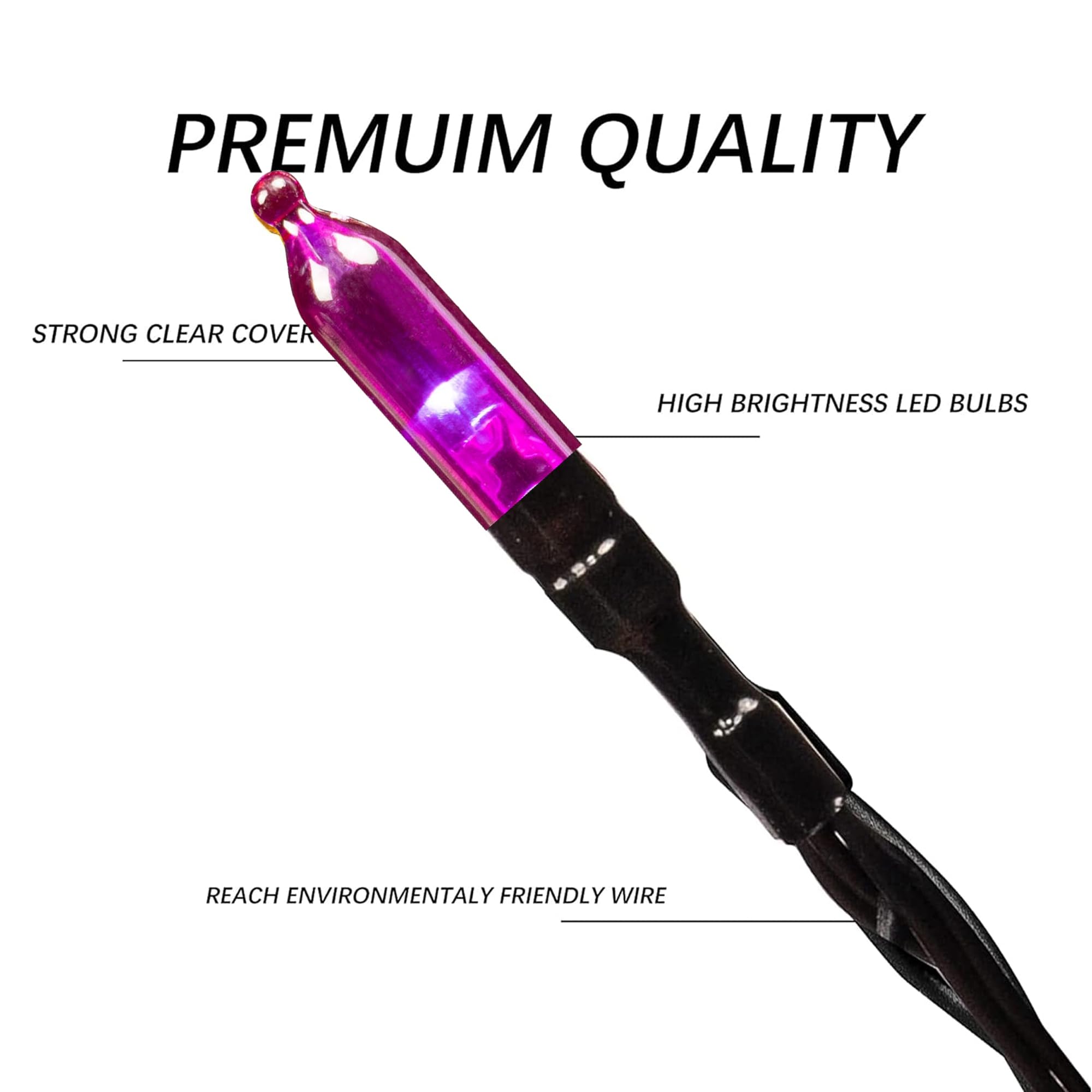 Dazzle Bright 200 LED Christmas Mini String Lights, 65FT Connectable Waterproof 8 Modes Fairy Lights for Indoor Outdoor Patio Ga