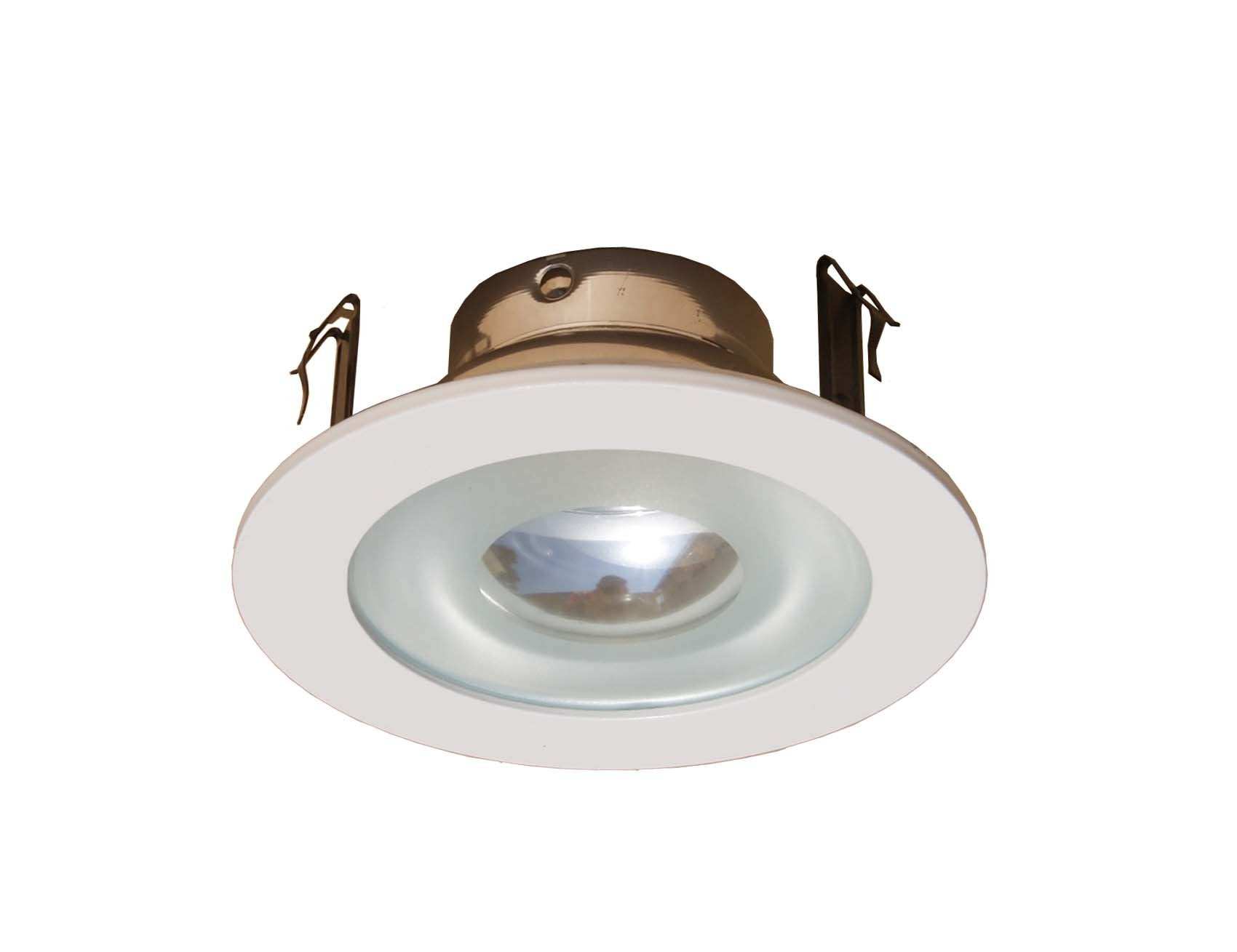 4 Inches Semi-Frosted Shower Trim/Trims for Low Voltage Recessed Light/Lighting-White Fit Halo/Juno