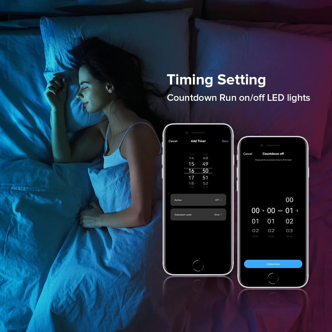 SEZO RGB WiFi Bluetooth LED Strip Controller, Model M1C03W, Smart Life App Compatible, DC12-24V, Group Control