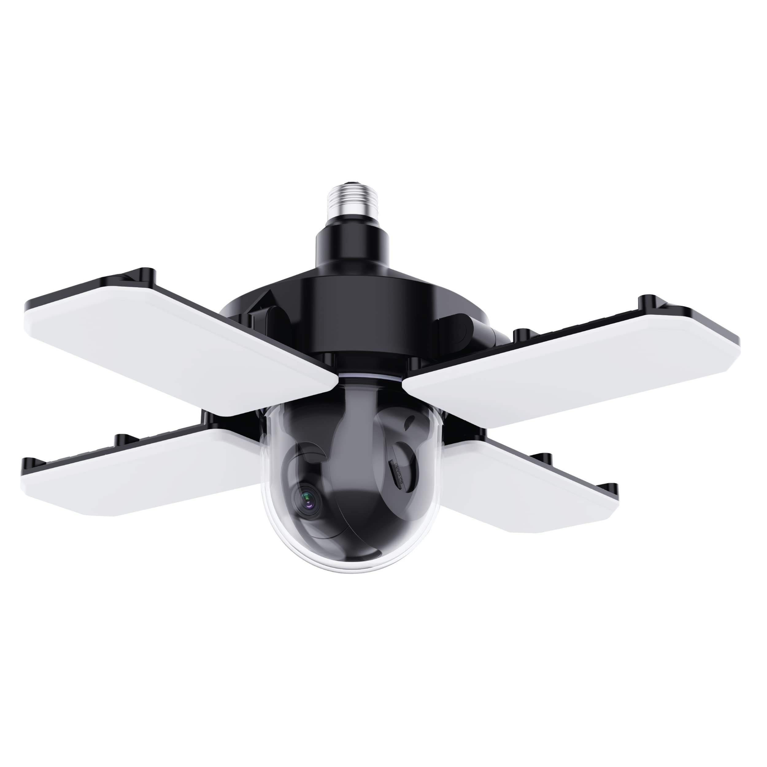 Feit Electric LED Garage Ceiling Light with Camera, WiFi, Motion Sensor, 12000 Lumens, One Size, White, Model ADJ/CAM/PAN/WIFI/LED