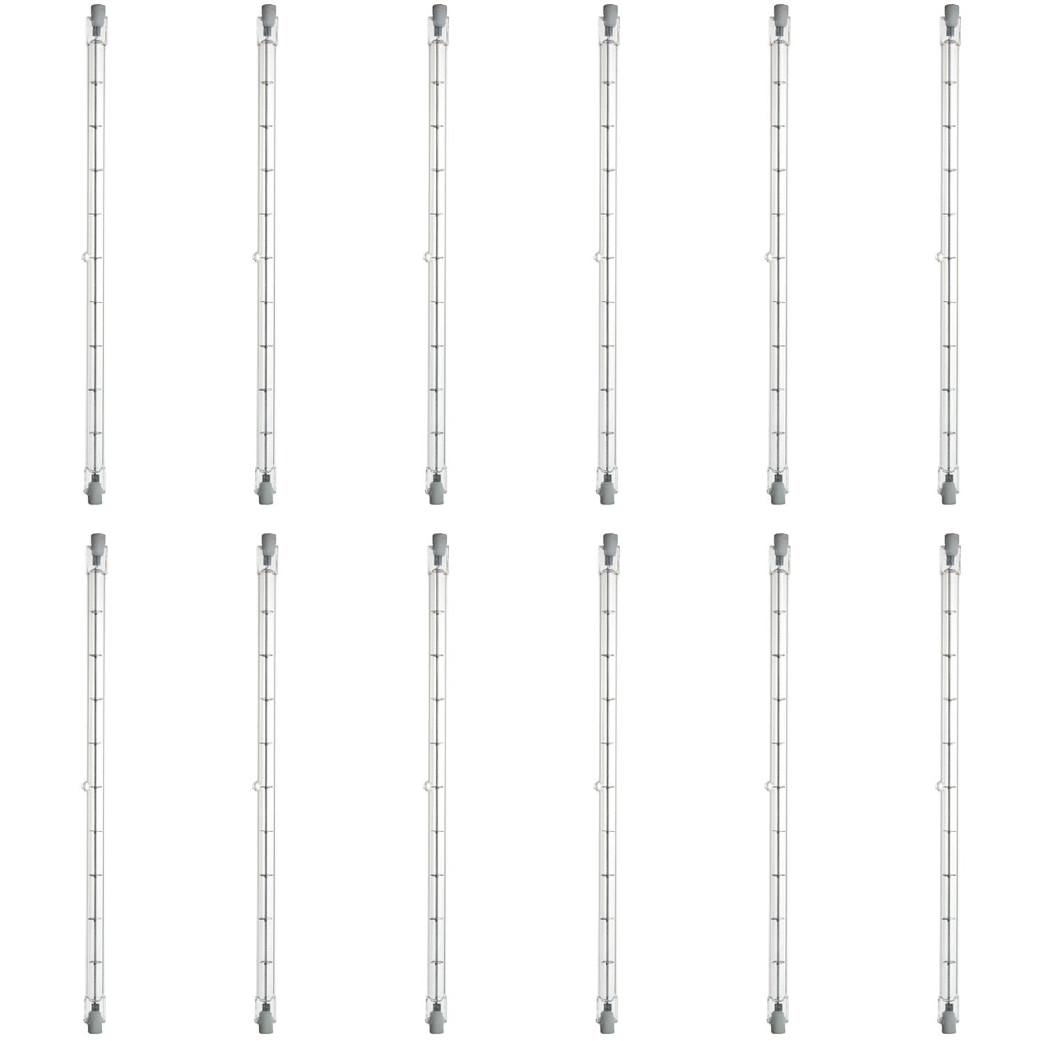 Sunlite Halogen T3 Double Ended Mini-Tube Light Bulb, 1500 Watts, 28000 Lumens, 240 Volts, R7s Recessed Single Contact Base, 100
