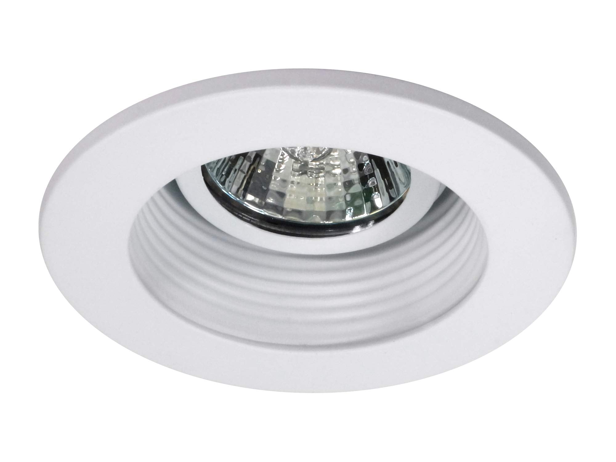 NICOR Lighting 3 inch White Recessed Baffle Trim for MR16 bulb (13002WH)