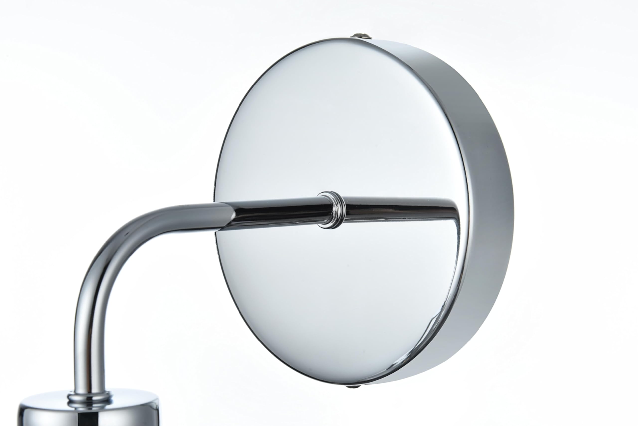 Living District Hanson 1-Light Metal Bath Sconce in Polished Nickel and Clear
