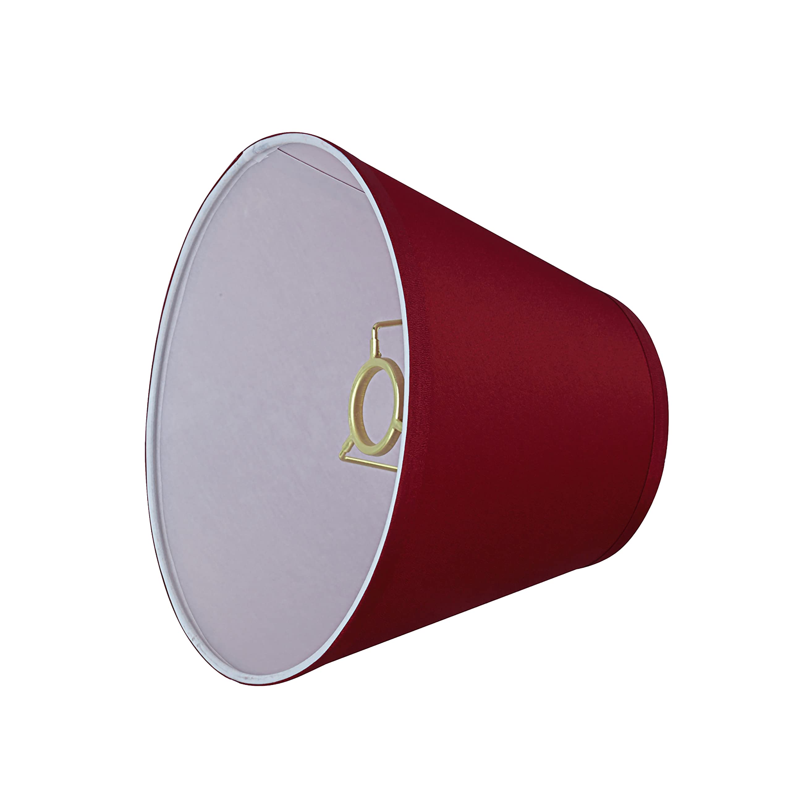 Aspen Creative Empire Uno Lamp Shade, 5 Top X 9 Bottom X 7 Slant Height, Red Fabric, Model 58904A