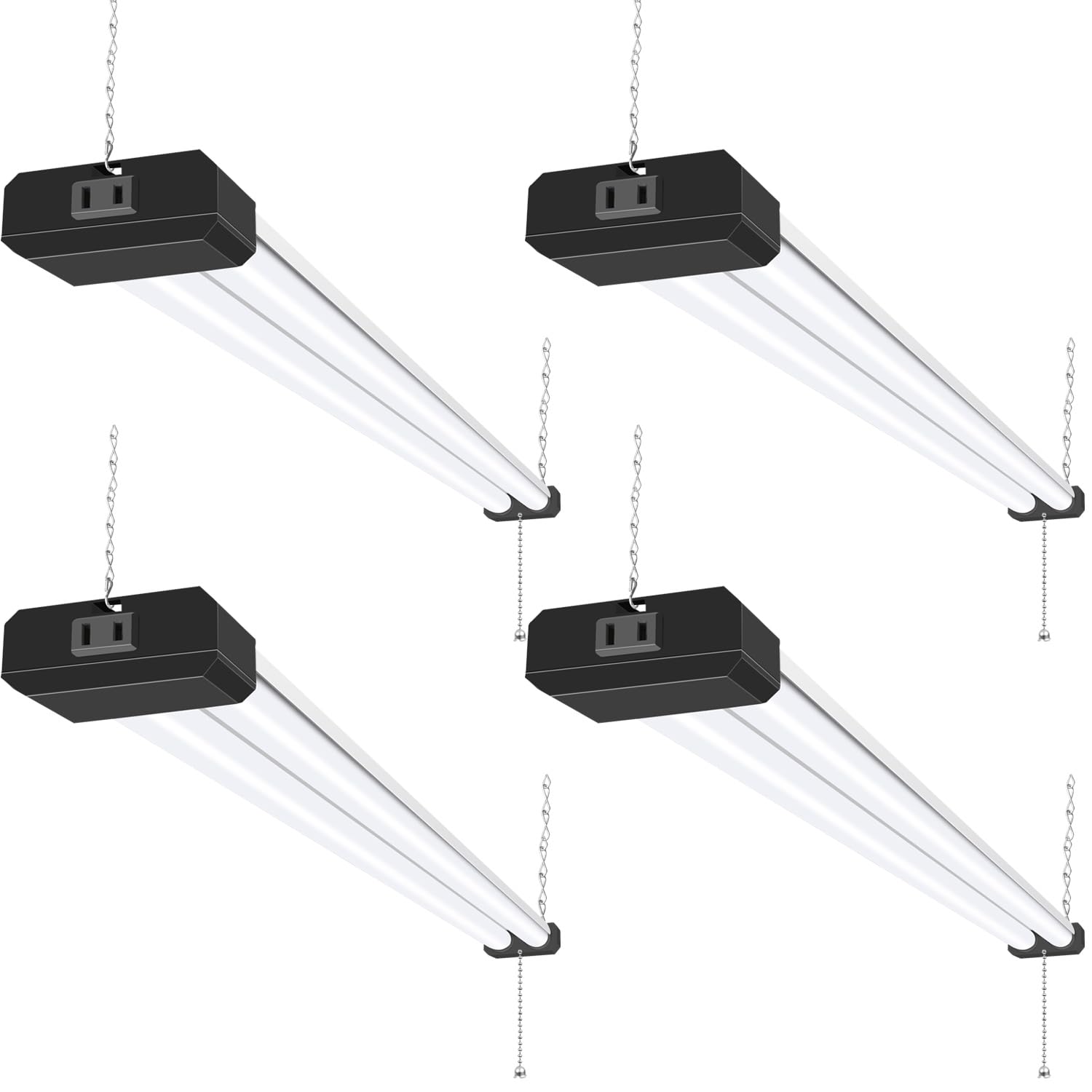 hykolity LED Shop Light 4FT, 42W, 5000K Daylight, Linkable, Flush Mount or Hanging, Black, Model HBSP-MB4F-50