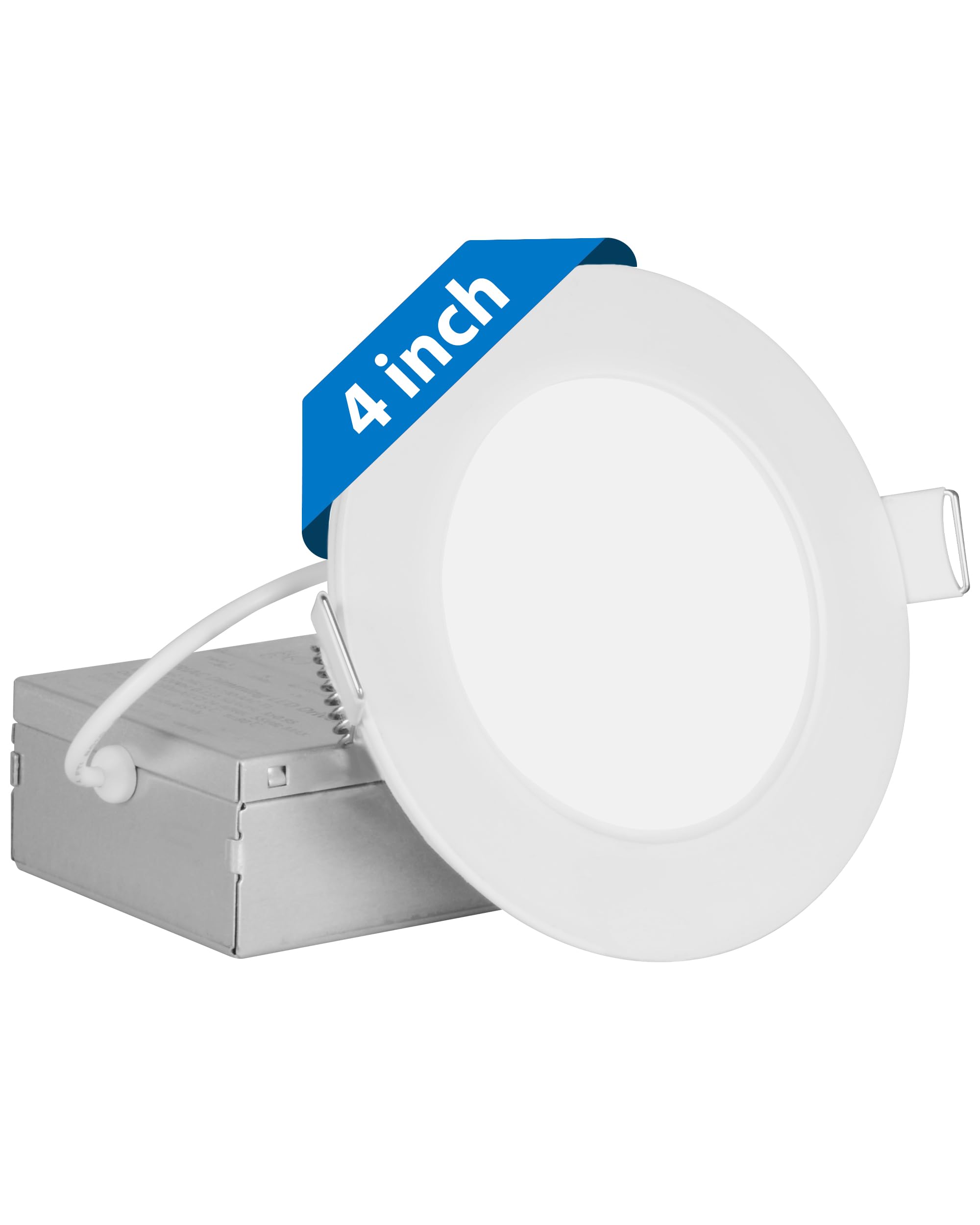 REL Series 4 in. Round White Canless LED Downlight in 3000K (REL411203KRDWH)