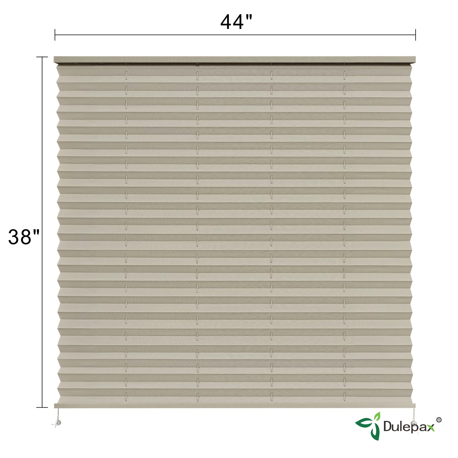 Dulepax Rv Blinds - Pleated Shades, 44'' W X 38'' L Cappuccino Rv Window Shades For Camper, Travel Trailers & Motorhome Windows