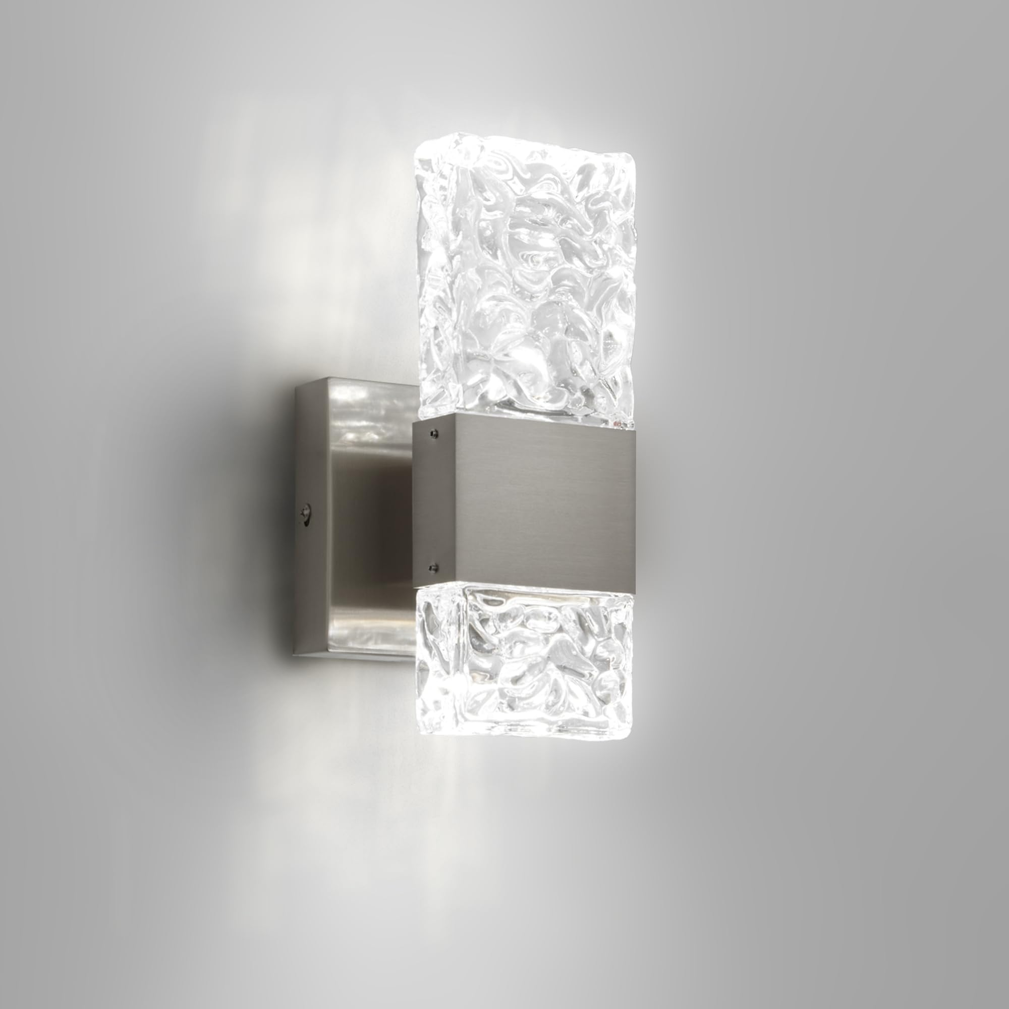 OYLYW LED Vanity Light Fixture, Brushed Nickel, 5800K, Stainless Steel, Model 1428, 1 Light for Bathroom Wall Sconce