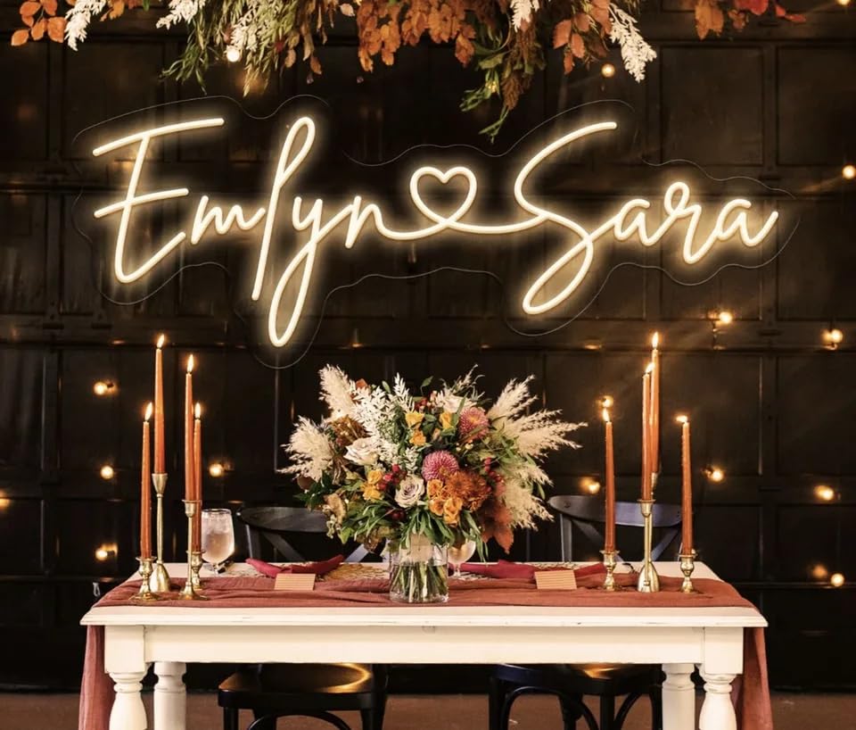 YGEQWK Custom Neon Sign - Customizable LED Light for Weddings, Birthdays, Bars - 30inx7.2in