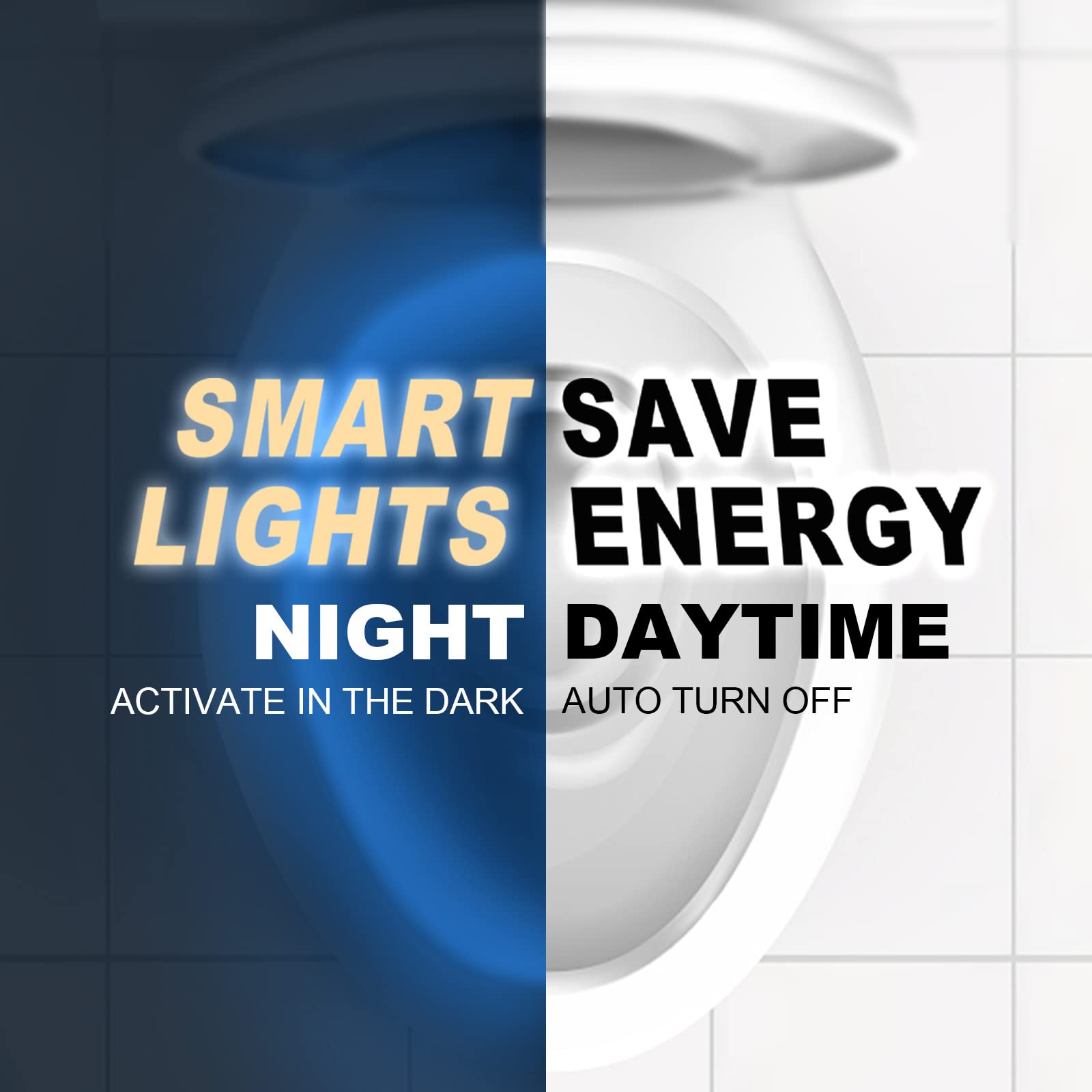 MIEFL Toilet Light with Motion Sensor, 16 Colors, LED Glow Bowl Night Light, 2 Pack - Perfect Gift for Dad, Teens, Men, Women