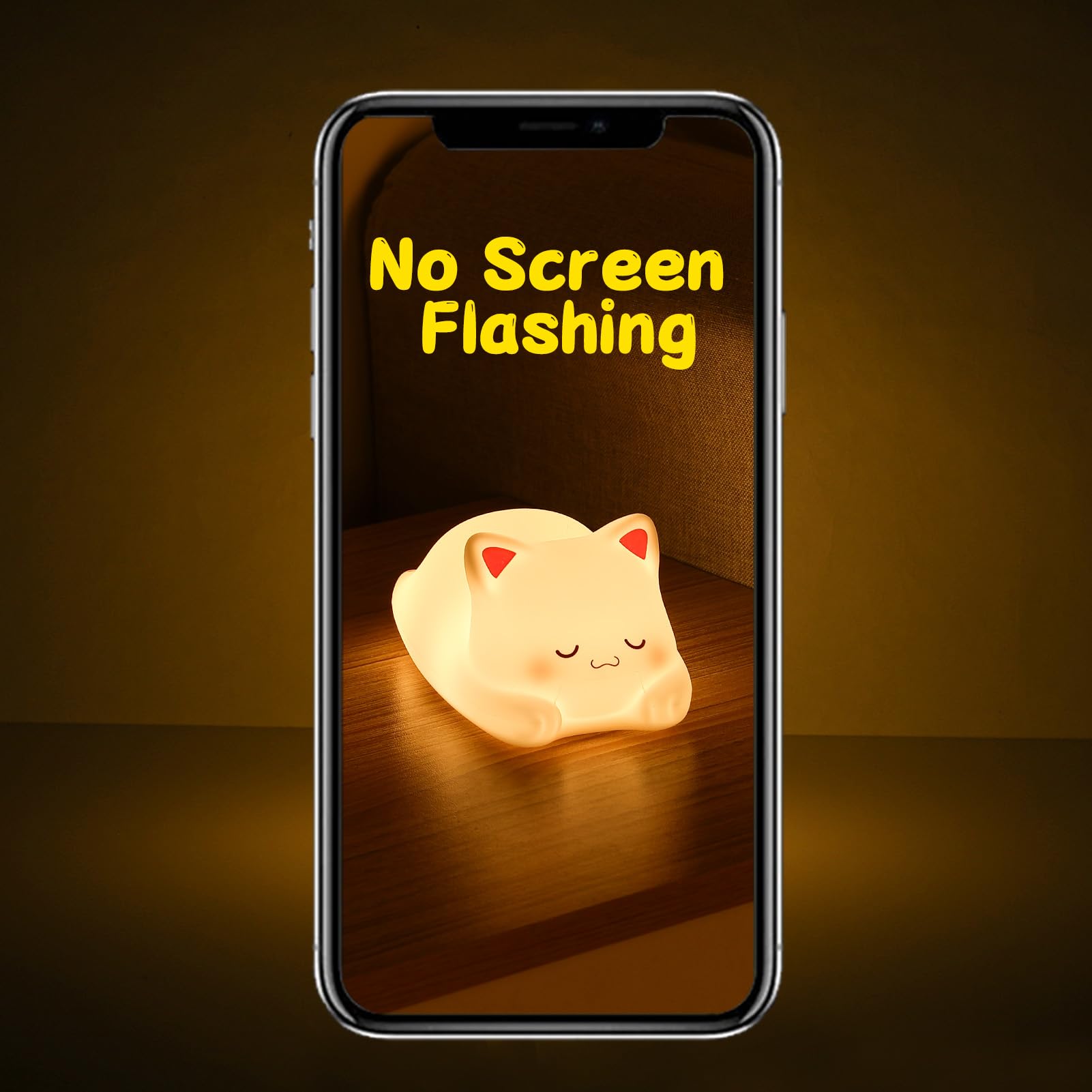 LOVERUIS Cute Night Light for Kids Cat Night Lights Baby Girl Squishy NightLight 1/3 Hour Timer Kitty Light Dimmable Nursery Lam