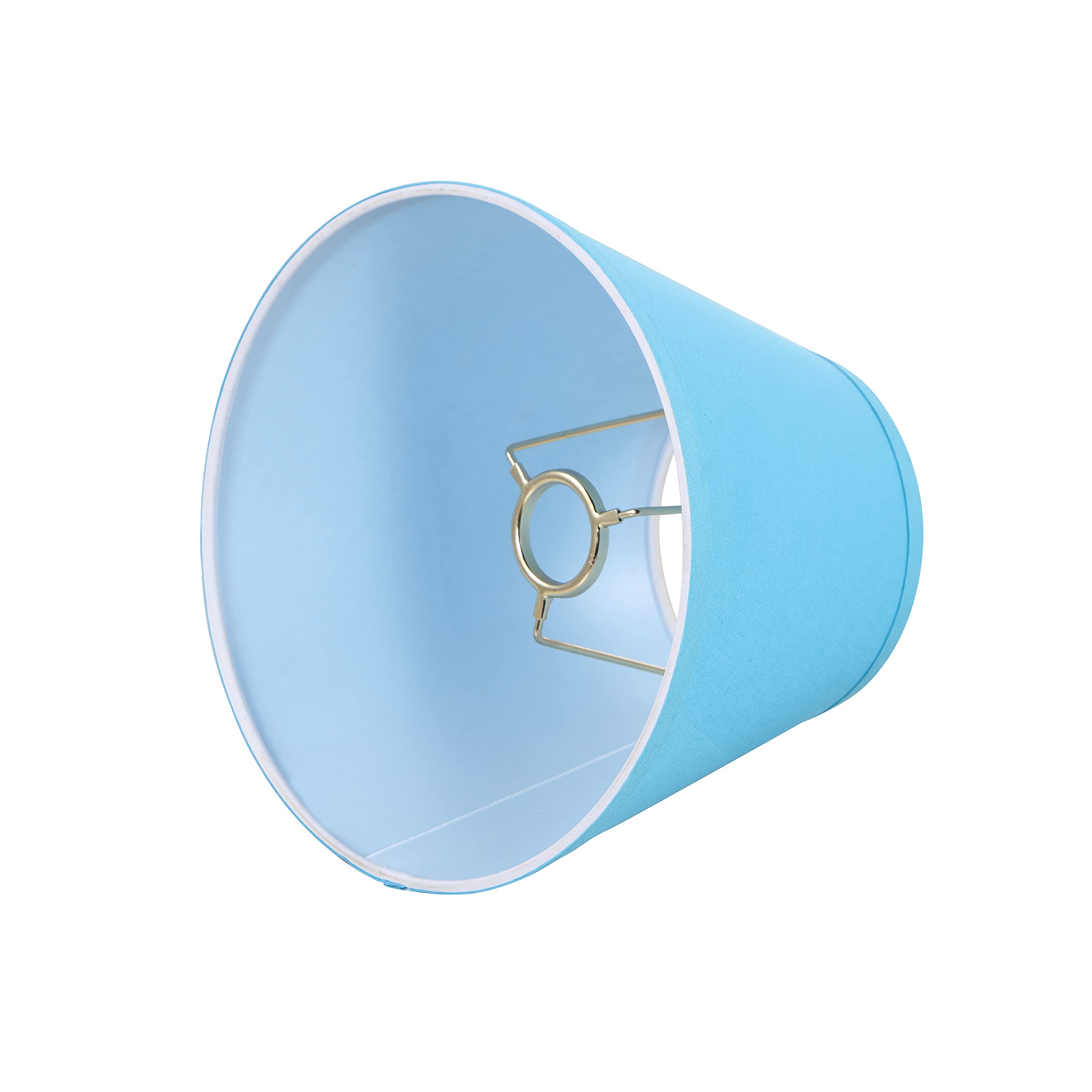 Aspen Creative 58915, Empire Uno Lamp Shade, Sky Blue, 5'' Top X 9'' Bottom X 7'' Slant Height, Slip Uno 33Mm