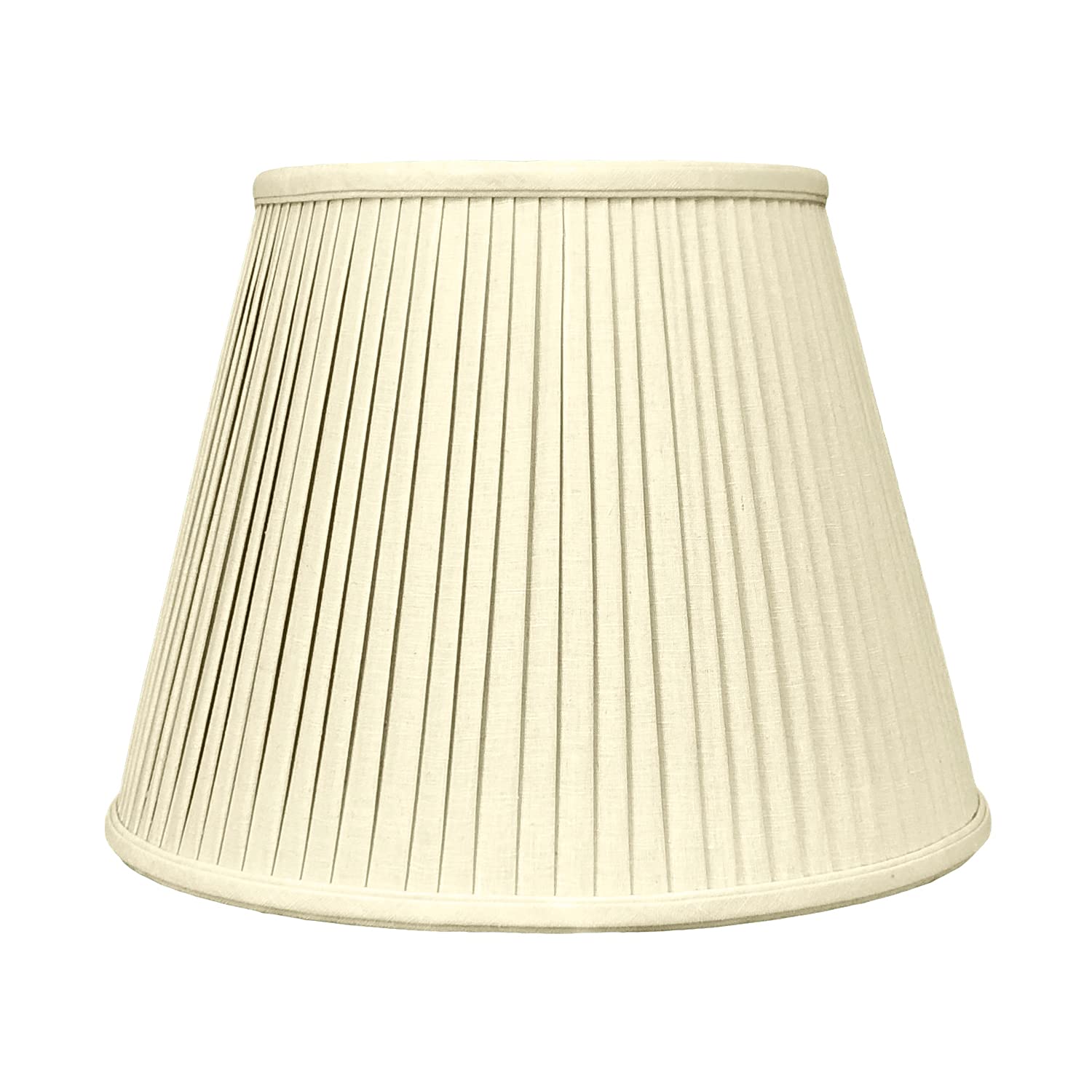 Royal Designs Empire Side Pleat Basic Lamp Shade, Linen/Taupe 7.5 X 12 X 9.5