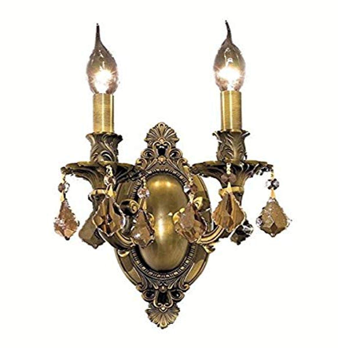 Elegant Lighting Royal Cut Crystal Chandelier 9in Bronze Model 9202W9DB-GT/RC