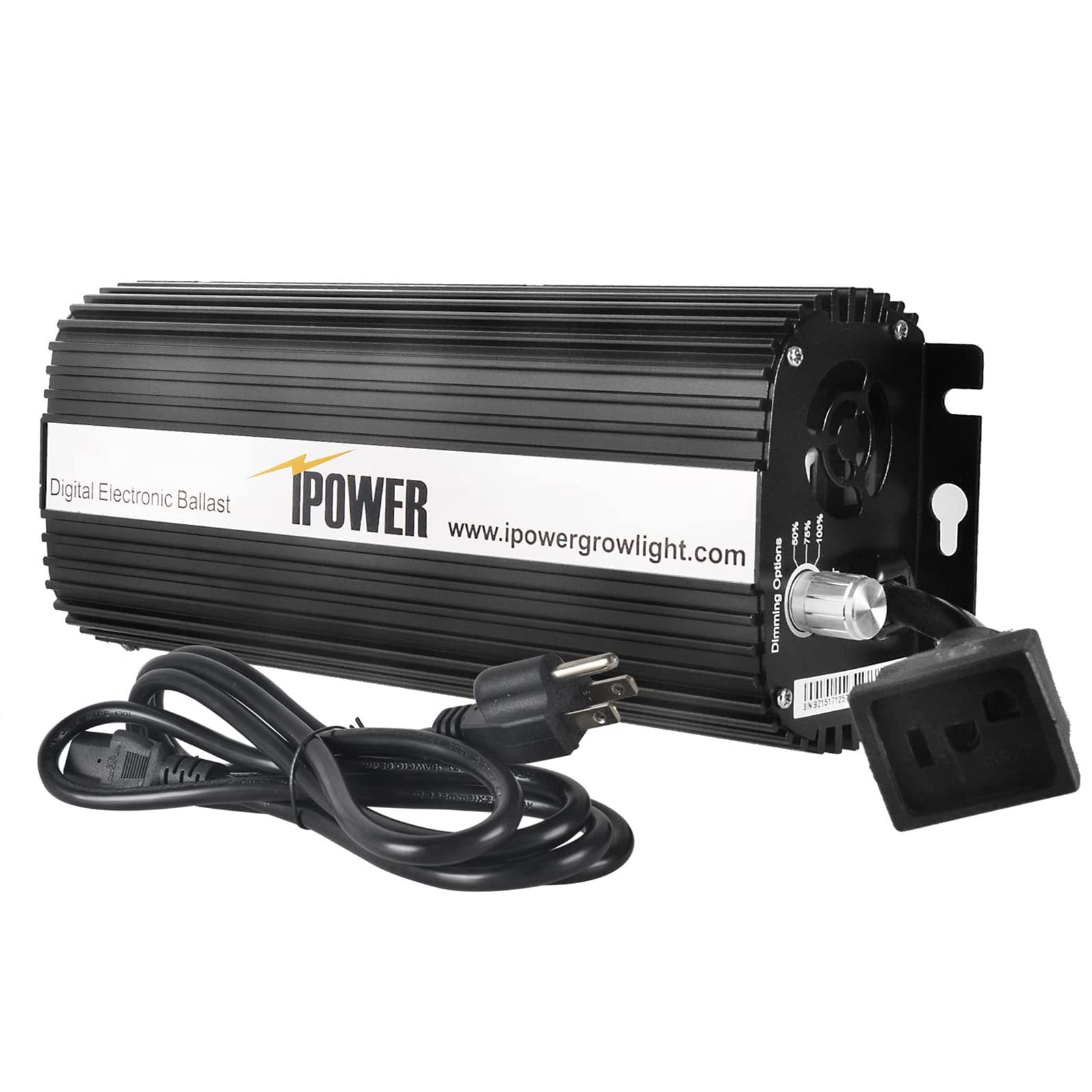 Ipower Glblst400D Horticulture 400 Watt Digital Dimmable Electronic Hydroponic Hps Mh Grow Light, 400W Ballast