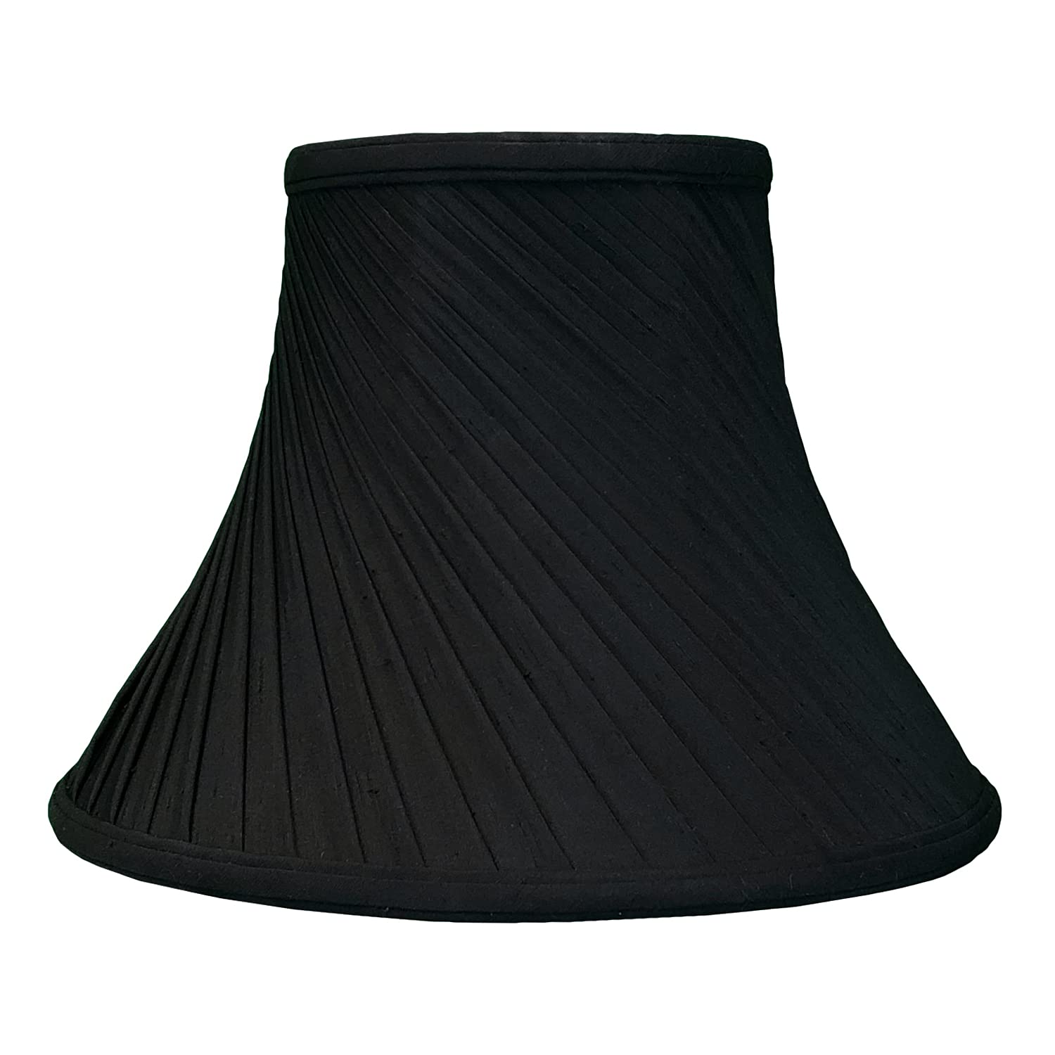 Royal Designs Twisted Pleat Basic Lamp Shade, Black/Gold 8 X 18 X 13