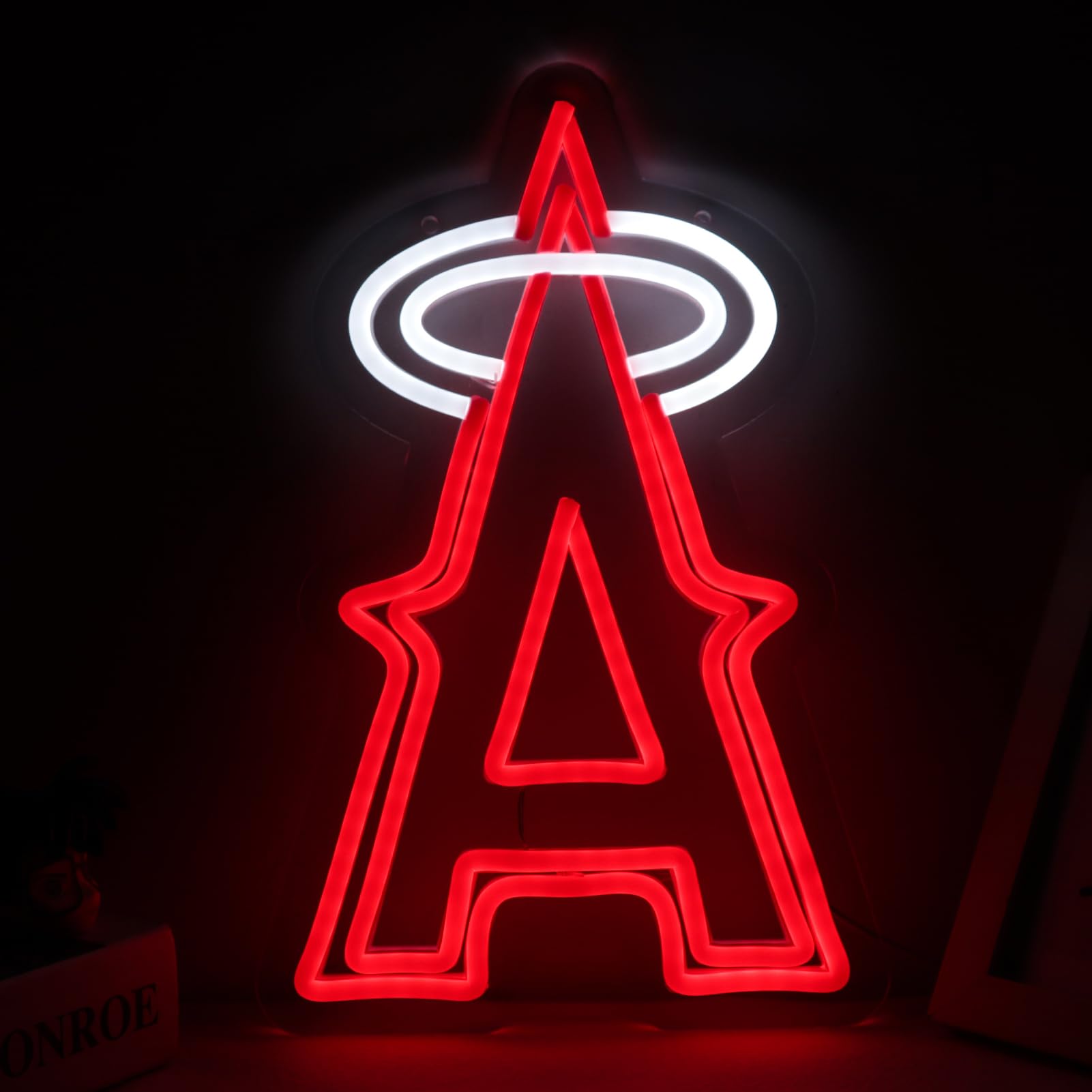 Balanar Neon Baseball Sign for Garage Decor, Acrylic, 13.78inx9.06in, Red, Los Angeles Team Logo