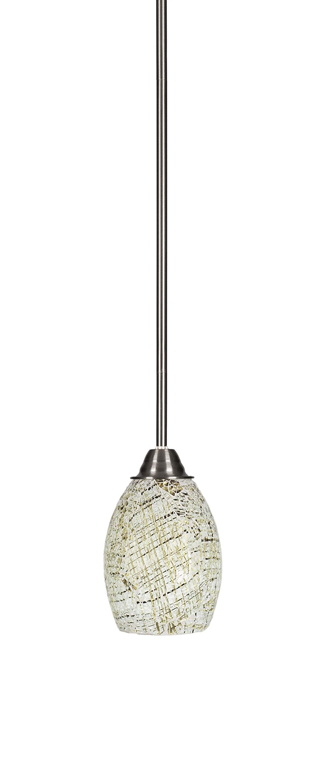 Toltec Lighting Paramount 1 Light Mini Pendant in Brushed Nickel (3401-BN-5054)