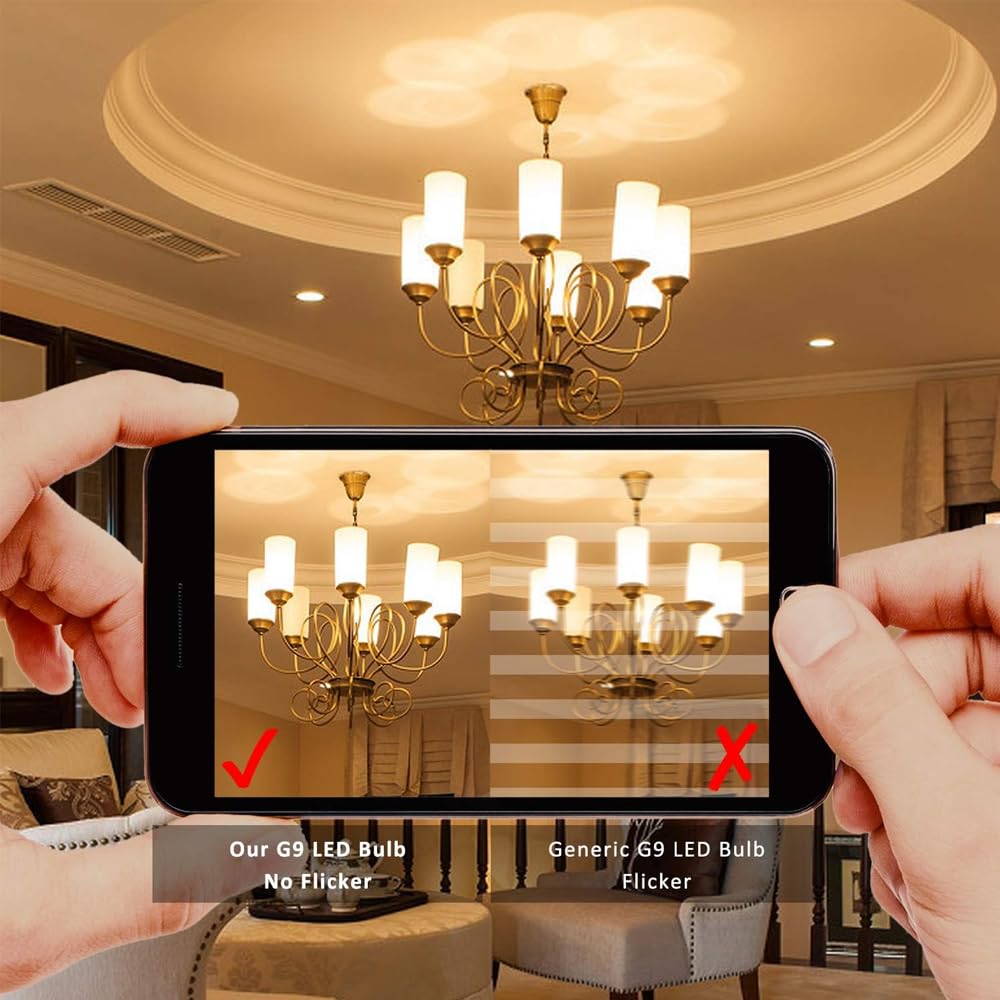 G9 Led Bulb Dimmable 4W, 40 Watt T4 G9 Halogen Equivalent, 3000K Soft Warm Light, 110-130V No-Flicker, Ceramic Bi Pin Base,450 L