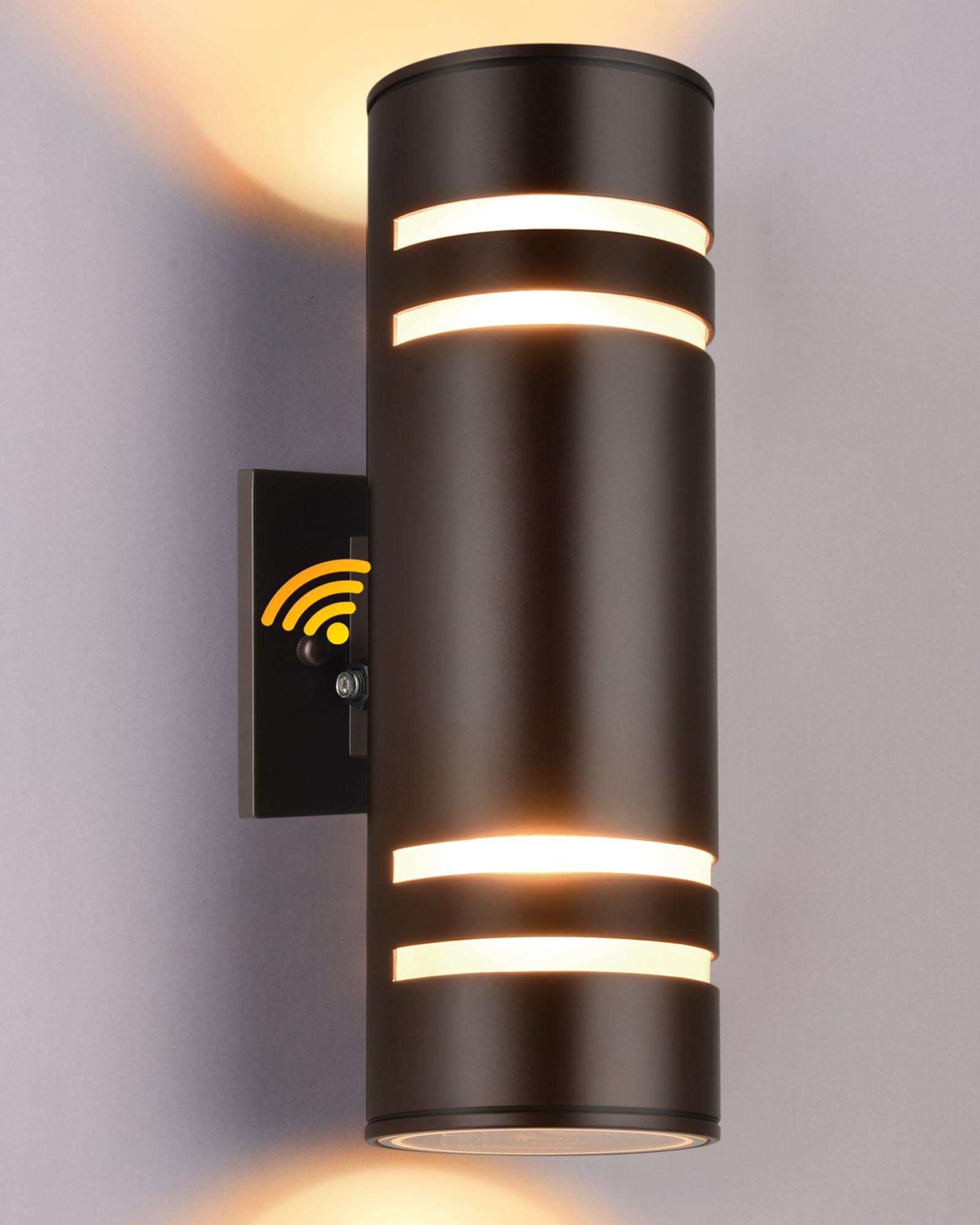 Housen Solutions Dusk to Dawn Outdoor Wall Lights, IP65 Waterproof, Aluminum Fixture, Oil Rubbed Bronze