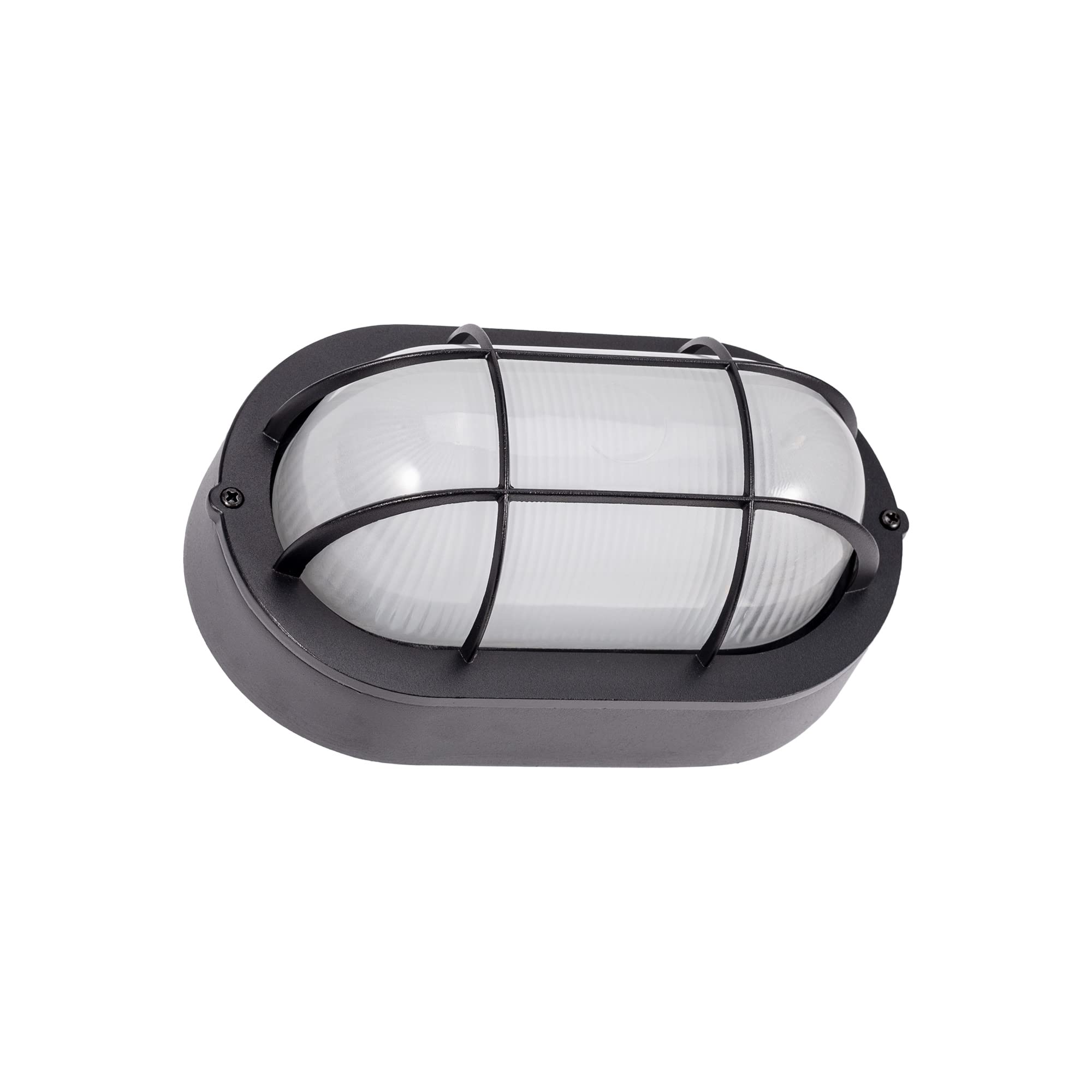 Gruenlich LED Bulkhead Light, Flush Mount for Wall or Ceiling, 6W, 520 Lumen, Dimmable 5000K Daylight White, Aluminum Housing, O