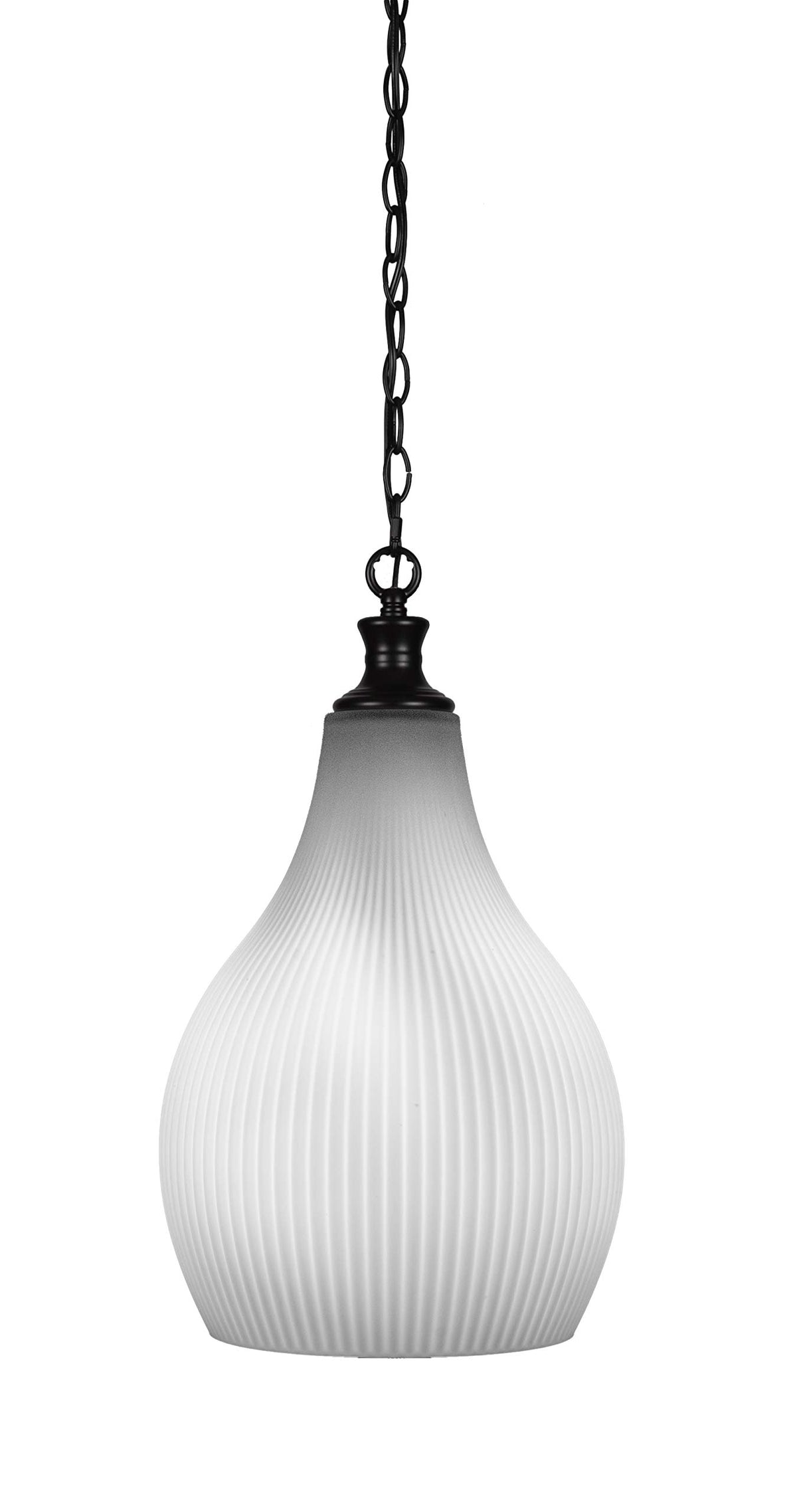 Toltec Lighting Carina 1 Light Pendant in Matte Black (93-MB-4661)