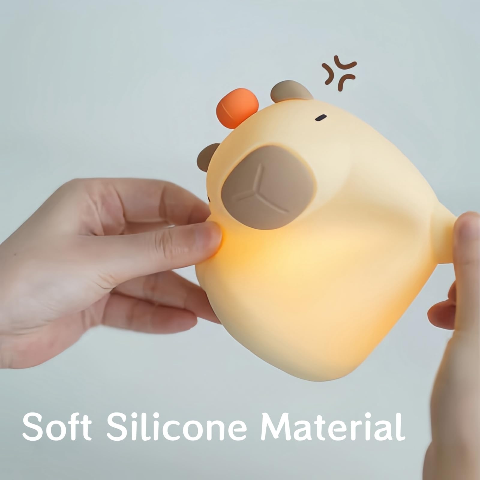ANGTUO Capybara Night Light, Silicone Lamp, Cute Room Decor, Model 241240Y00001ANUN, Color Capybara - 03