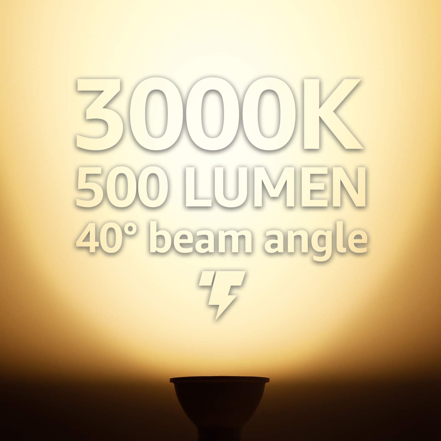 TORCHSTAR GU10 LED Bulbs Dimmable 500LM 3000K Warm White 40° Beam Angle Pack of 6, Energy Star Listed, Polycarbonate