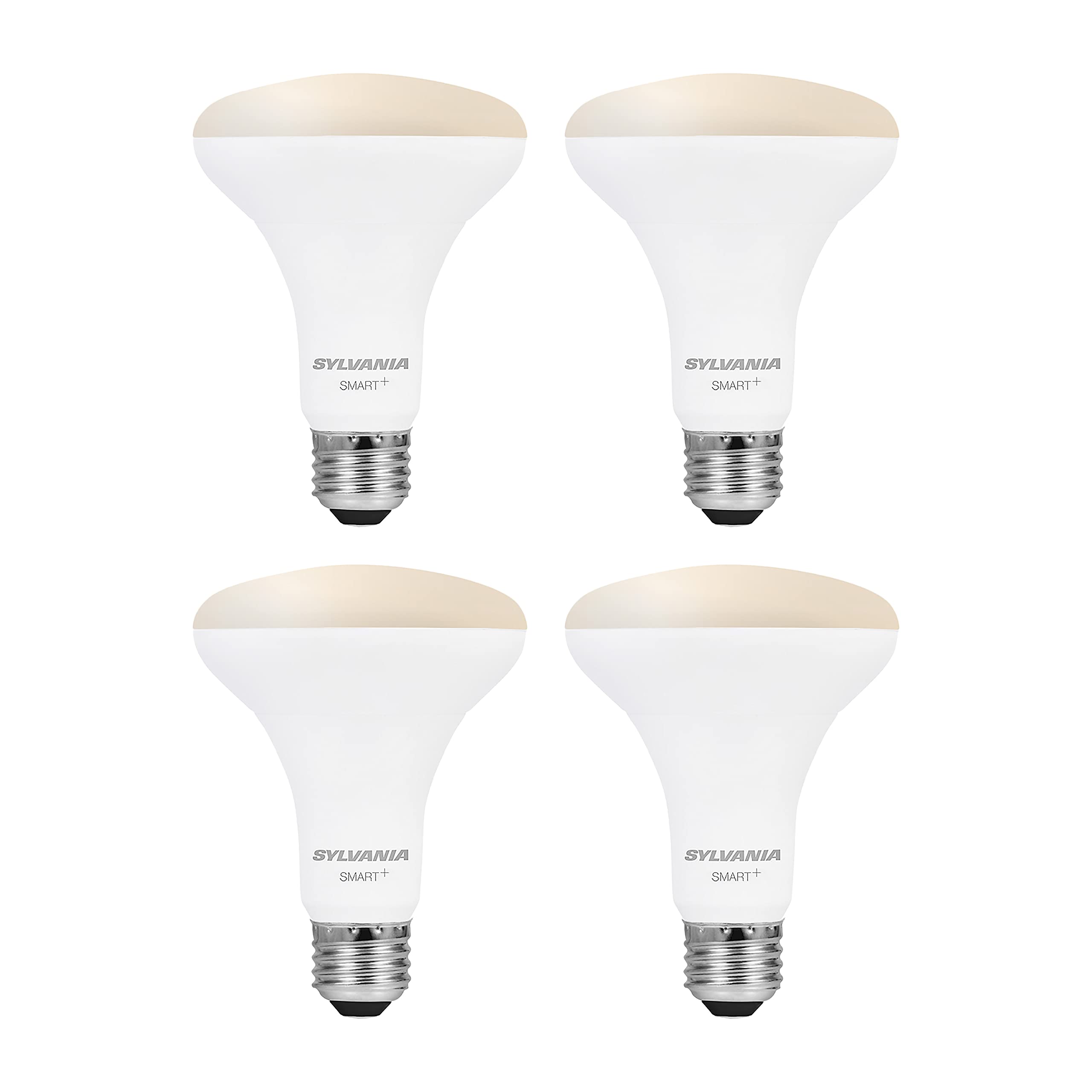 Sylvania Wifi Led Smart Light Bulb, 65W Equivalent Dimmable Soft White Br30, Compatible With Alexa And Google Home Only - 4 Pack