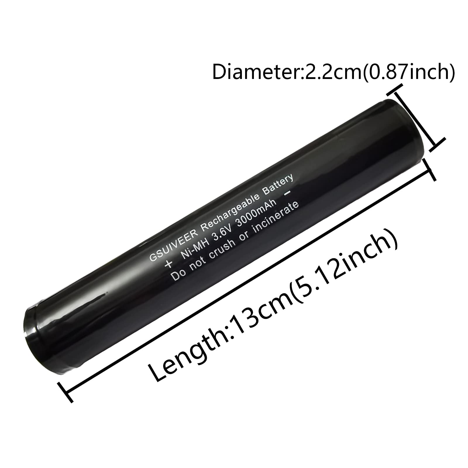 Gsuiveer 1 Pack 75175 75375 3.6V 3000Mah Ni-Mh Flashlight Battery Compatible With Streamlight Stinger 75813 75810 76000 Polystin
