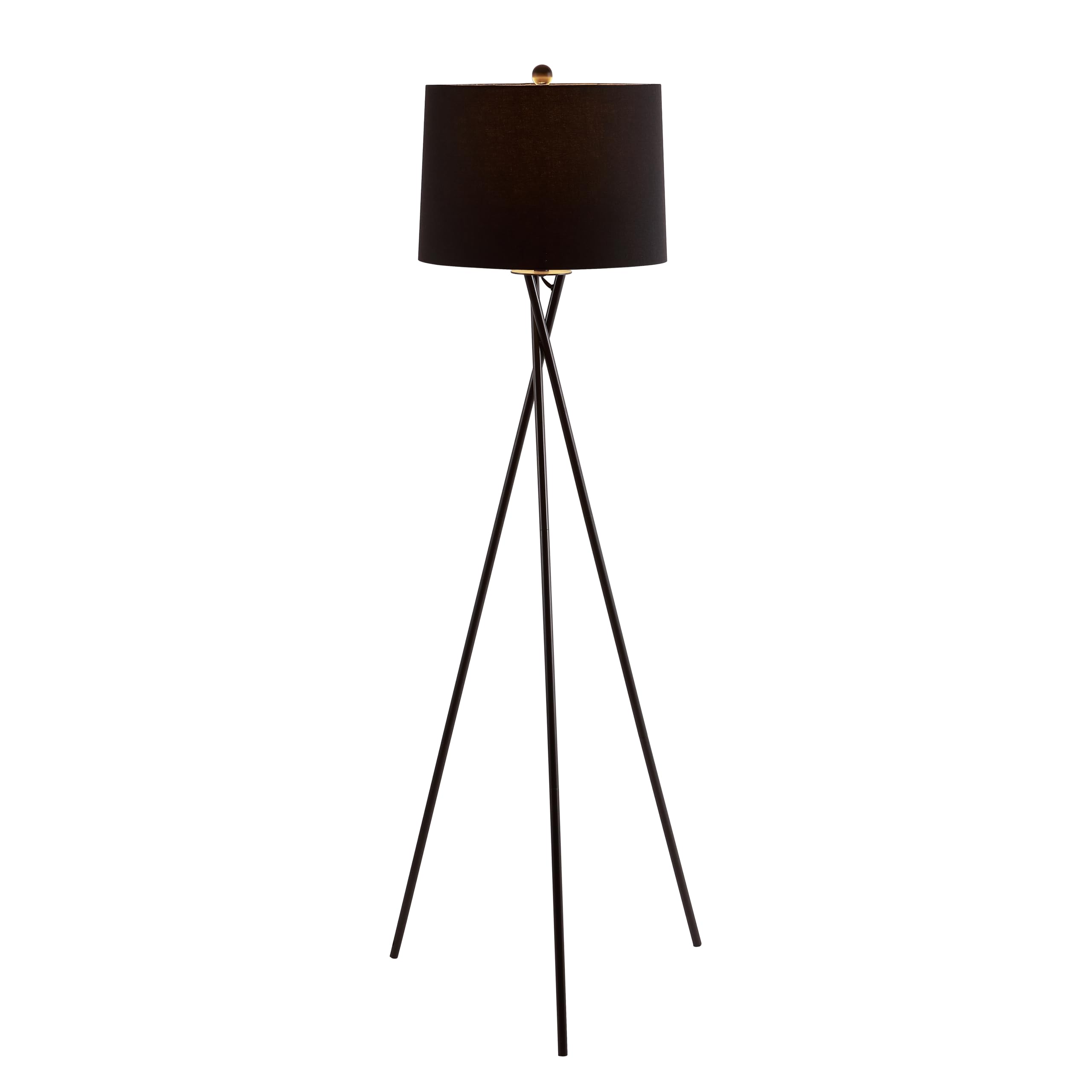 Safavieh Lighting Collection Parsen Black Tripod 62-inch Floor Lamp (LED Bulb Included)