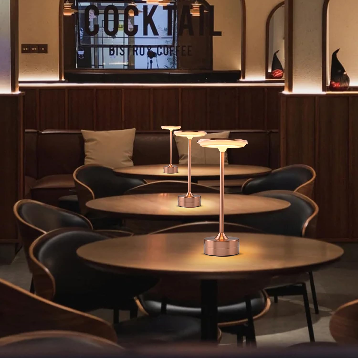 Hiseego Portable Cordless Table Lamp W/Touch Sensor, 3-Color Dimming, Cordless Rechargeable Battery Operated Lamp For Kids Nurse