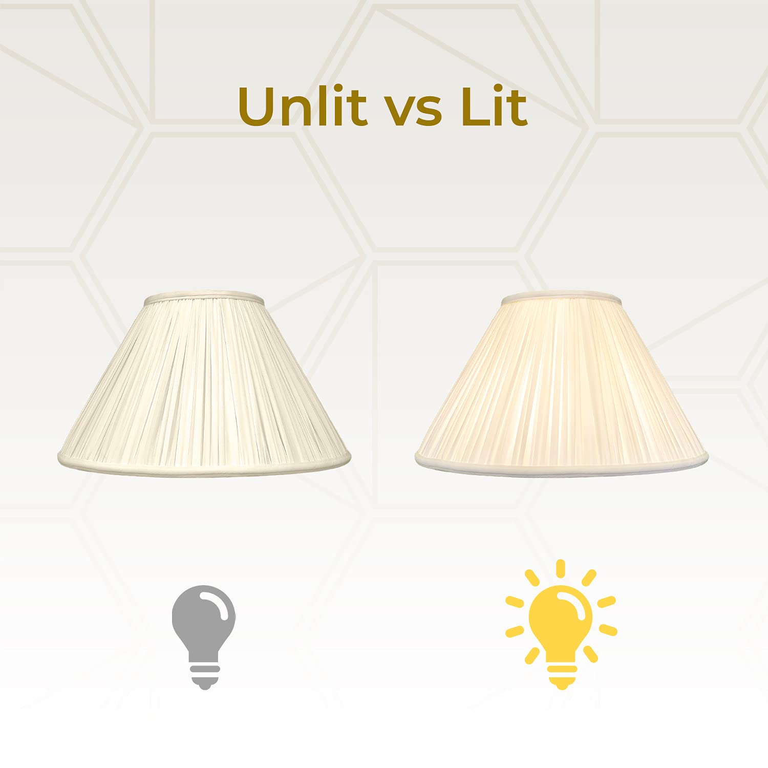 Royal Designs Coolie Empire Gather Pleat Lamp Shade, Beige, 5 X 13 X 8