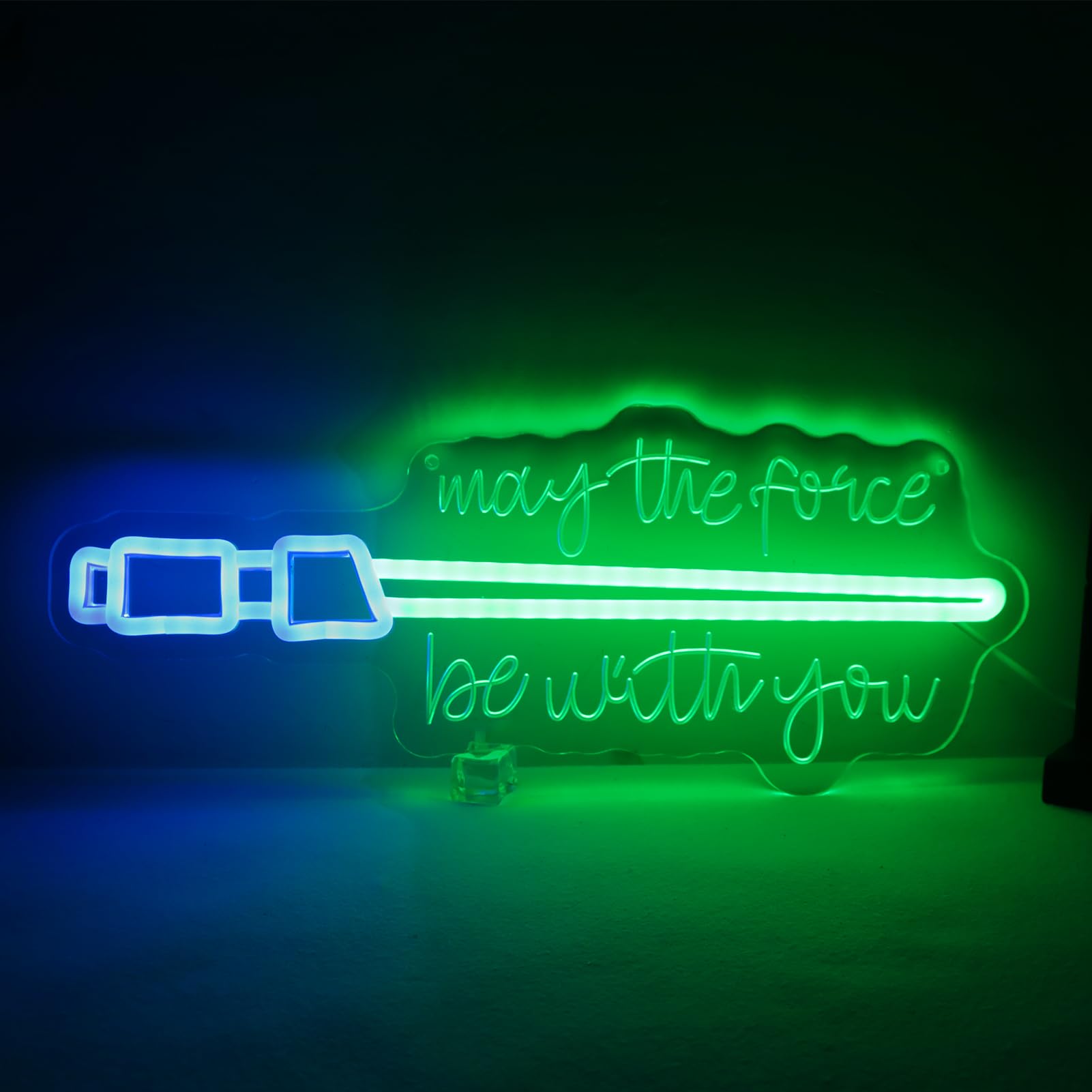 Pinlangdou Lightsaber Neon Sign USB Power LED Wall Decor 16inx10in Green Model Pinlangdou-07